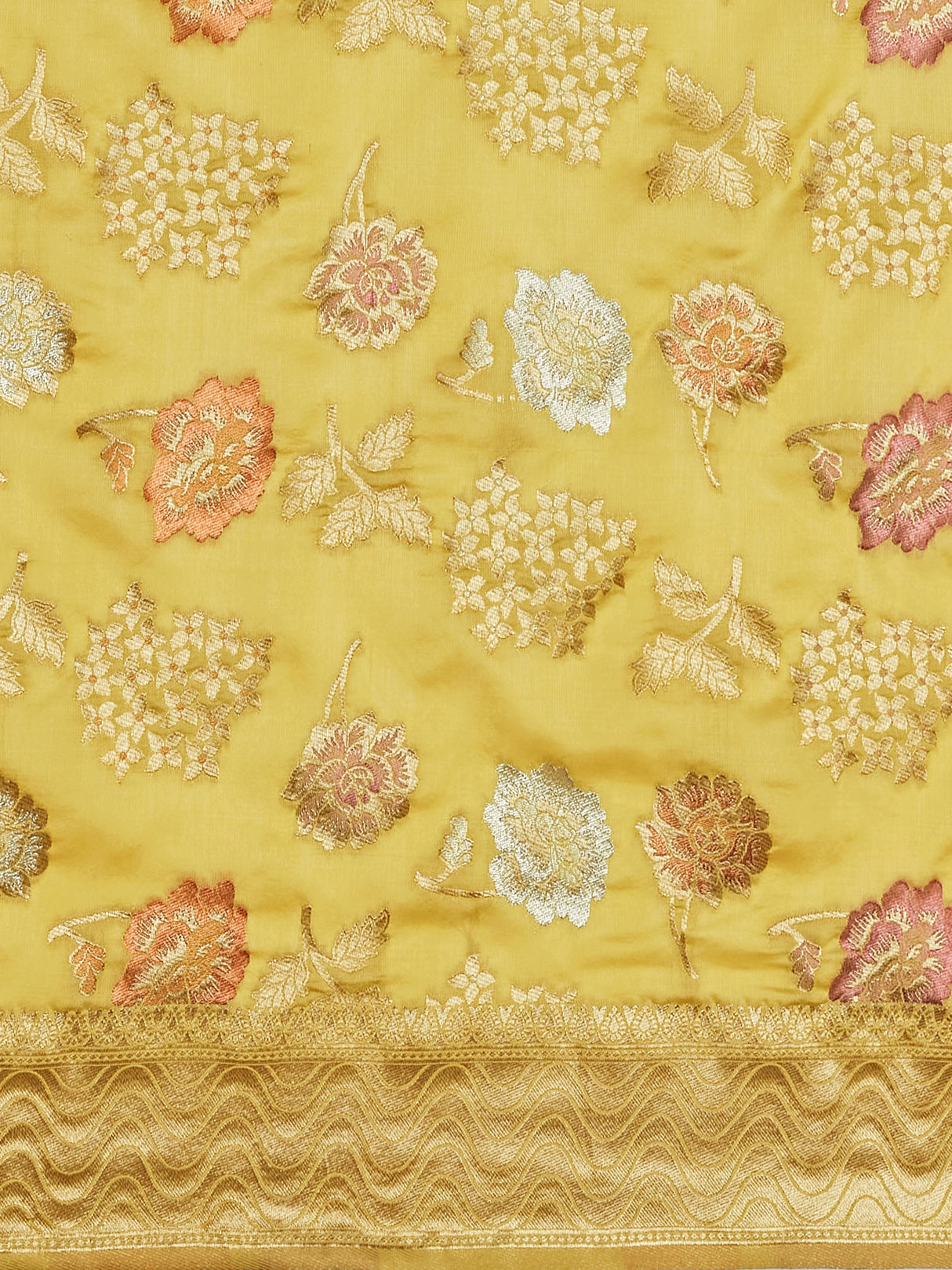 Mimosa Women's Woven Design Kanjivaram Art Silk Saree With Blouse Piece : SA00001058GD