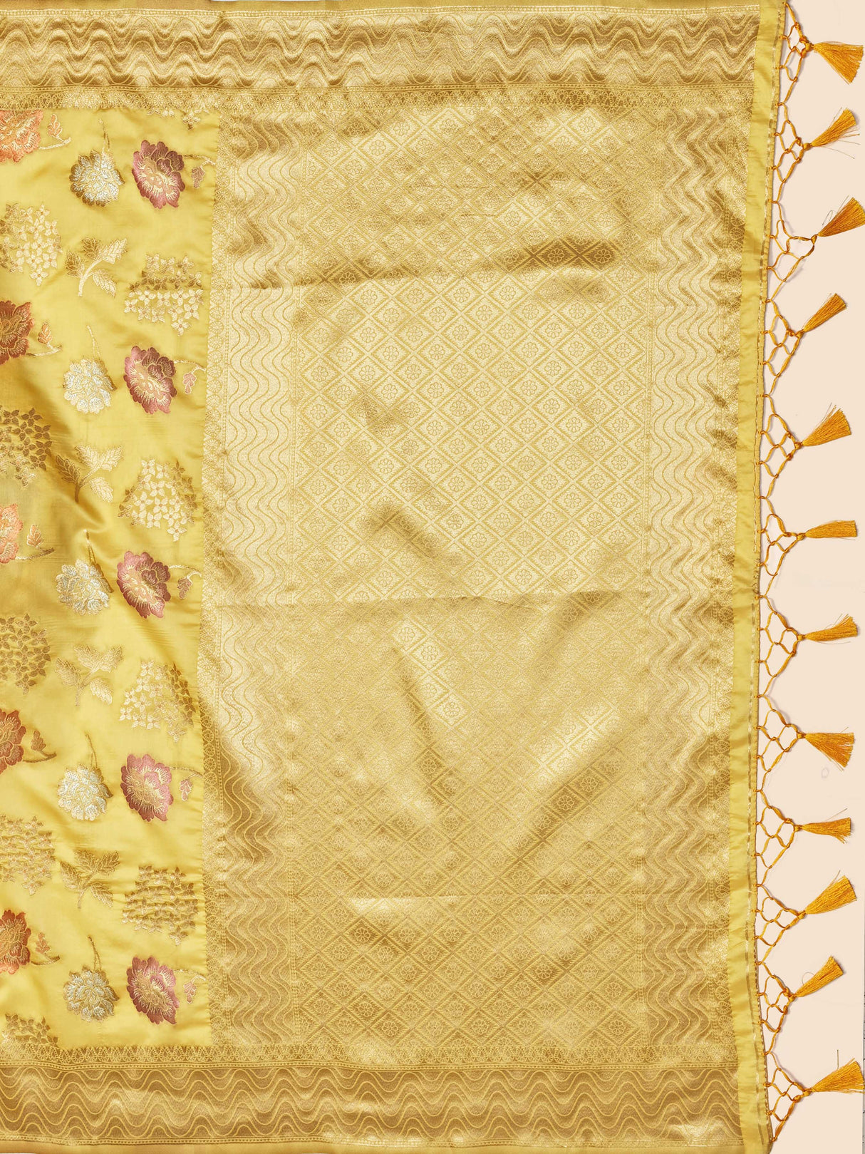 Mimosa Women's Woven Design Kanjivaram Art Silk Saree With Blouse Piece : SA00001058GD