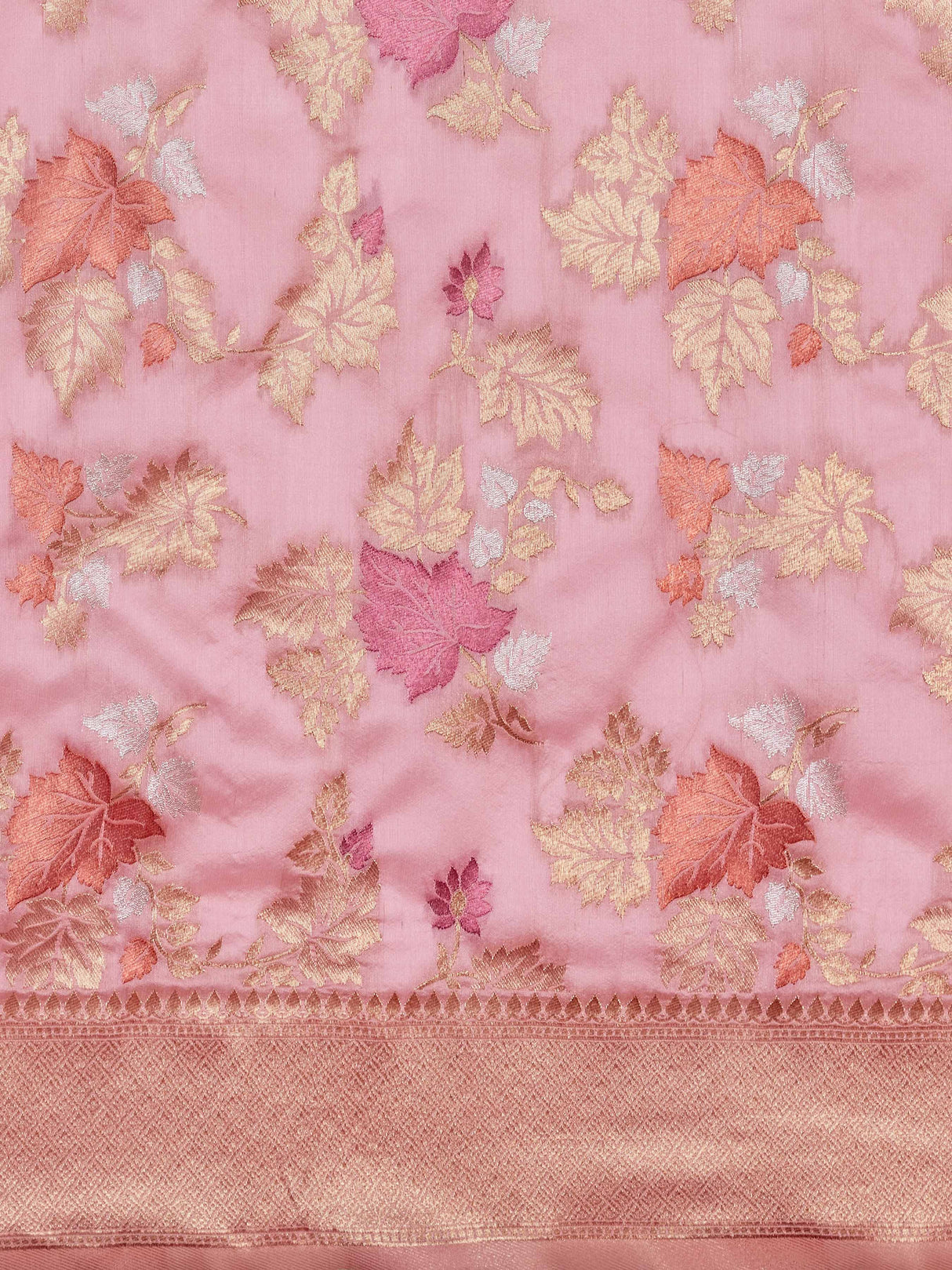 Mimosa Women's Woven Design Kanjivaram Style Art Silk Saree With Blouse Piece : SA00001059PNK