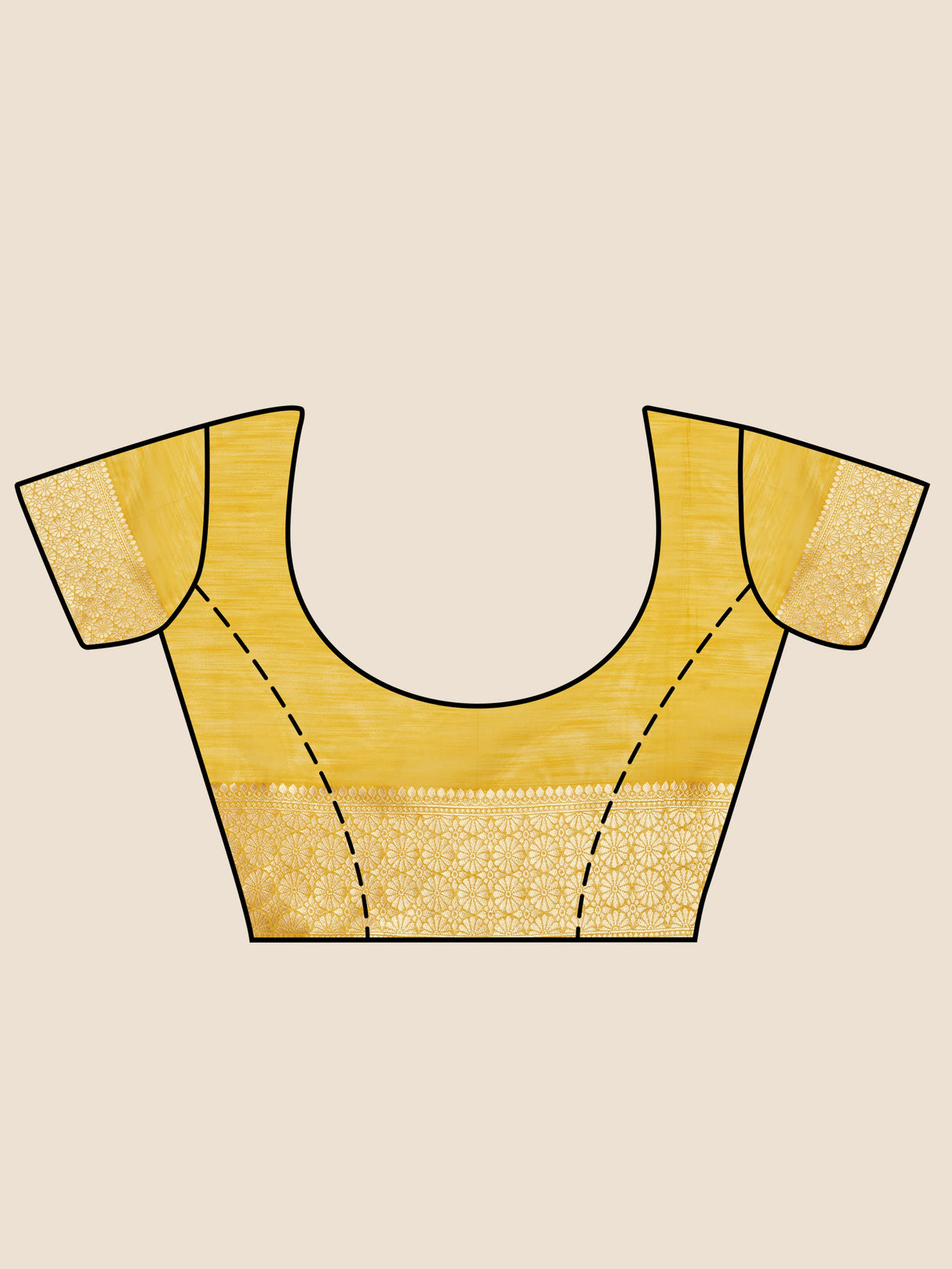 Mimosa Women's Woven Design Banarasi Poly Cotton Saree With Blouse Piece : SA00001060GD