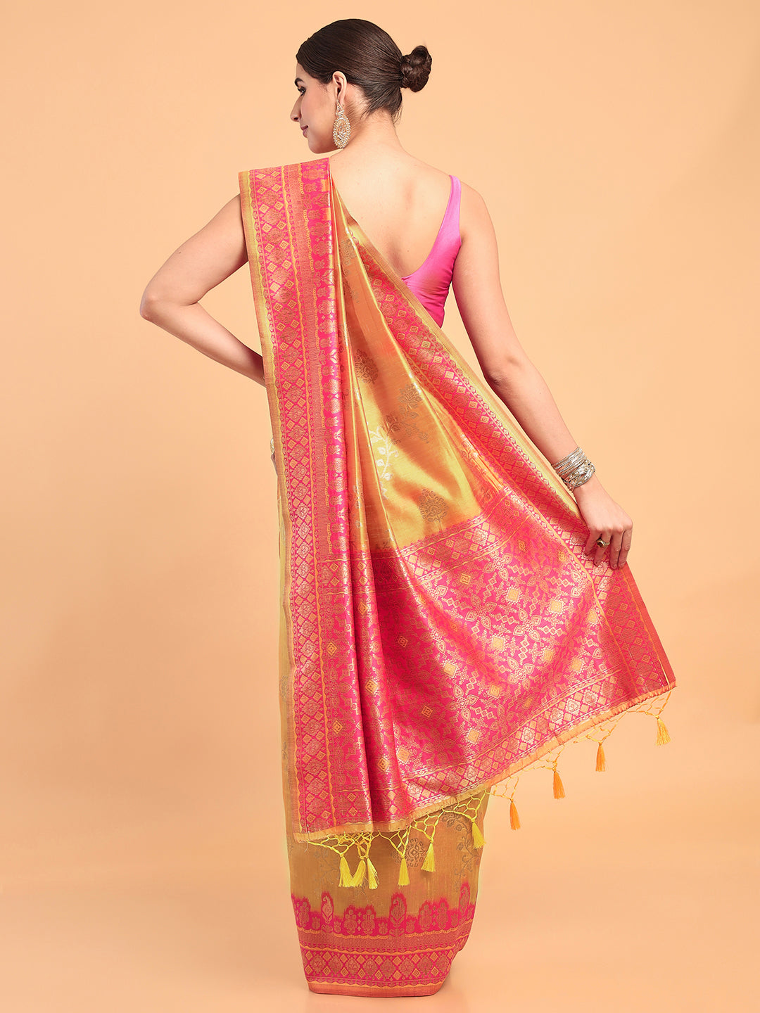 Mimosa Women's Woven Design Banarasi Art Silk Saree With Blouse Piece : SA00001063MSFREE