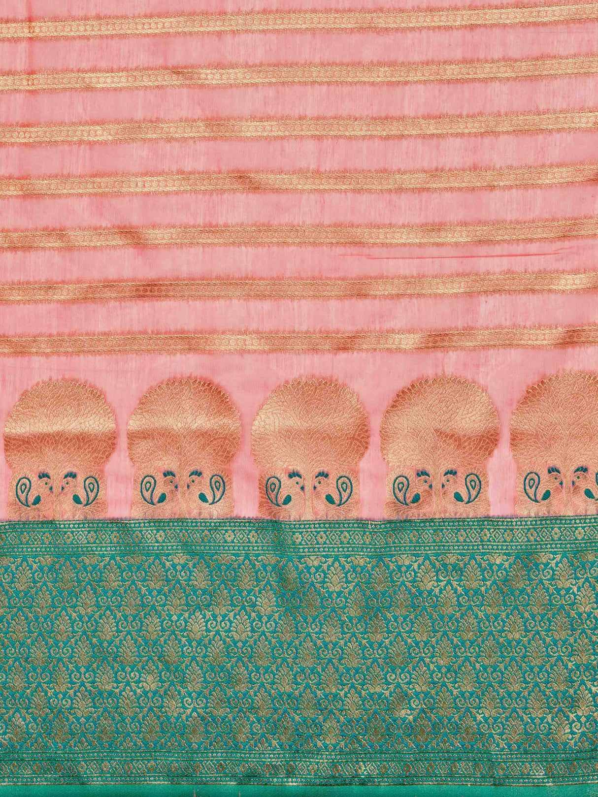 Mimosa Women's Woven Design Kanjivaram Art Silk Saree With Blouse Piece : SA00001078PNK