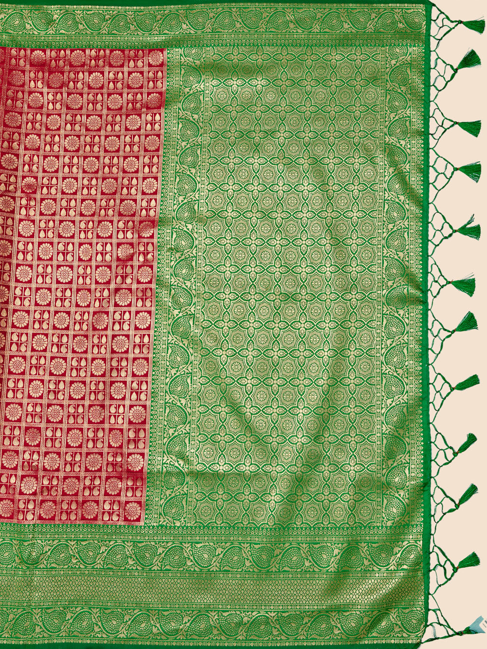 Mimosa Women's Woven Design Kanjivaram Art Silk Saree With Blouse Piece : SA00001102RN