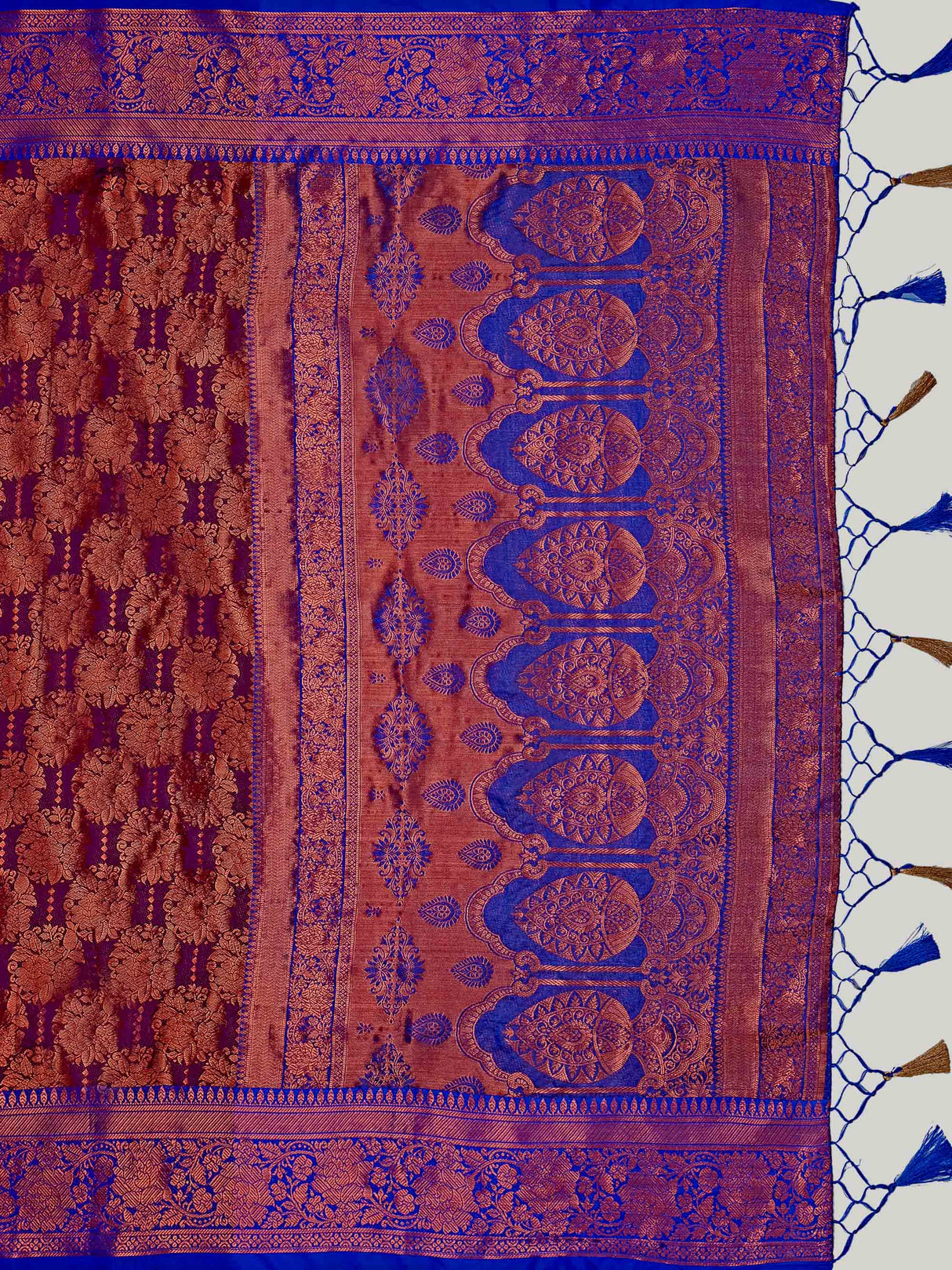 Mimosa Women's Woven Design Kanjivaram Art Silk Saree With Blouse Piece : SA00001129MJ