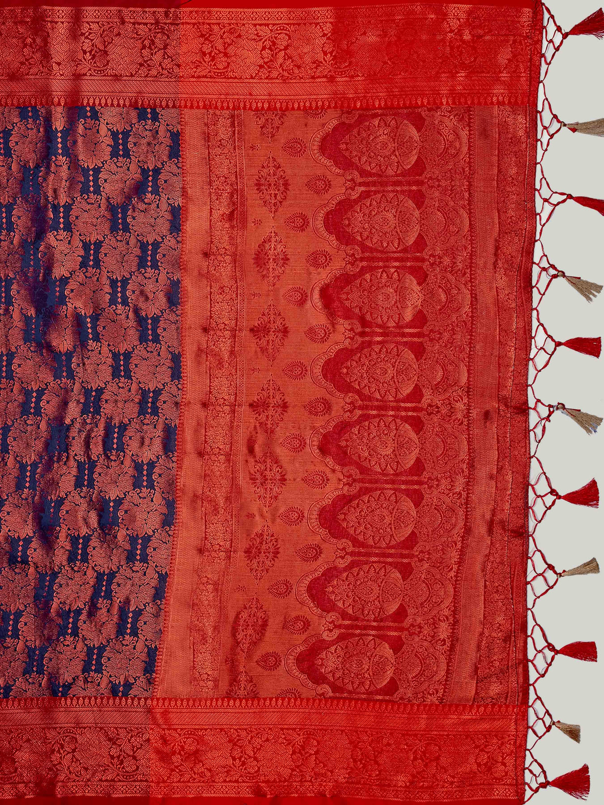 Mimosa Women's Woven Design Kanjivaram Art Silk Saree With Blouse Piece : SA00001129NV