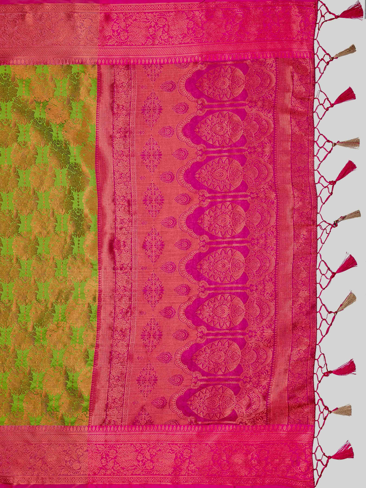 Mimosa Women's Woven Design Kanjivaram Art Silk Saree With Blouse Piece : SA00001129OL