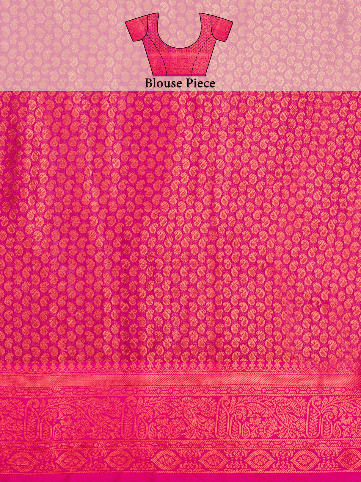 Mimosa Women's Woven Design Kanjivaram Art Silk Saree With Blouse Piece : SA00001130OL