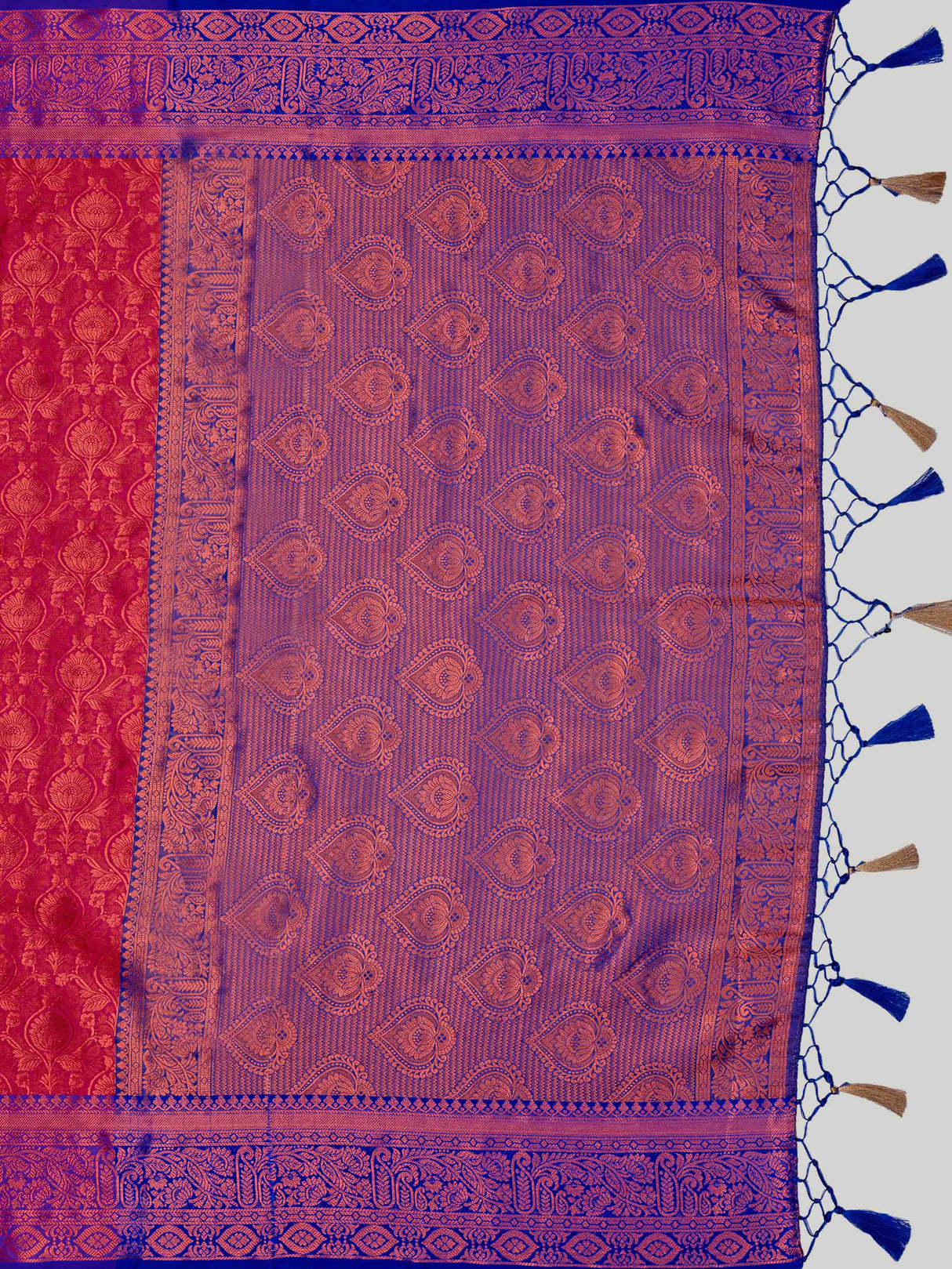 Mimosa Women's Woven Design Kanjivaram Art Silk Saree With Blouse Piece : SA00001130RN