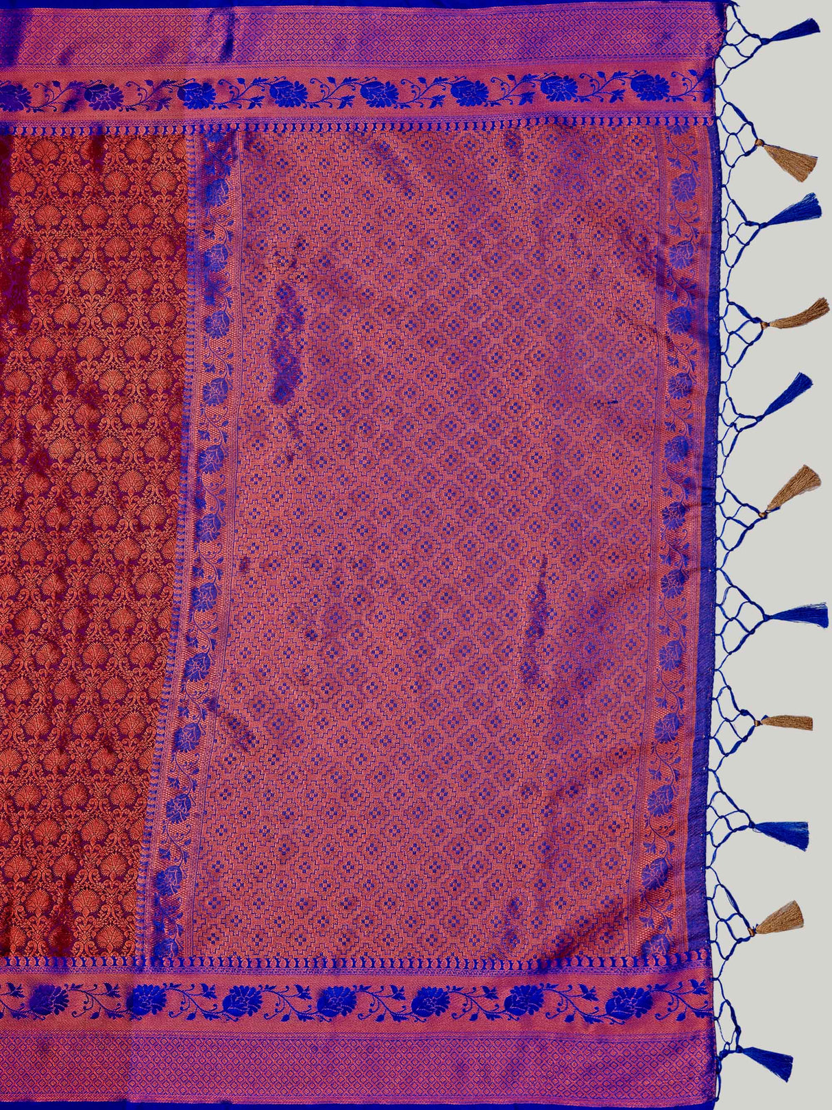 Mimosa Women's Woven Design Kanjivaram Art Silk Saree With Blouse Piece : SA00001133MJ