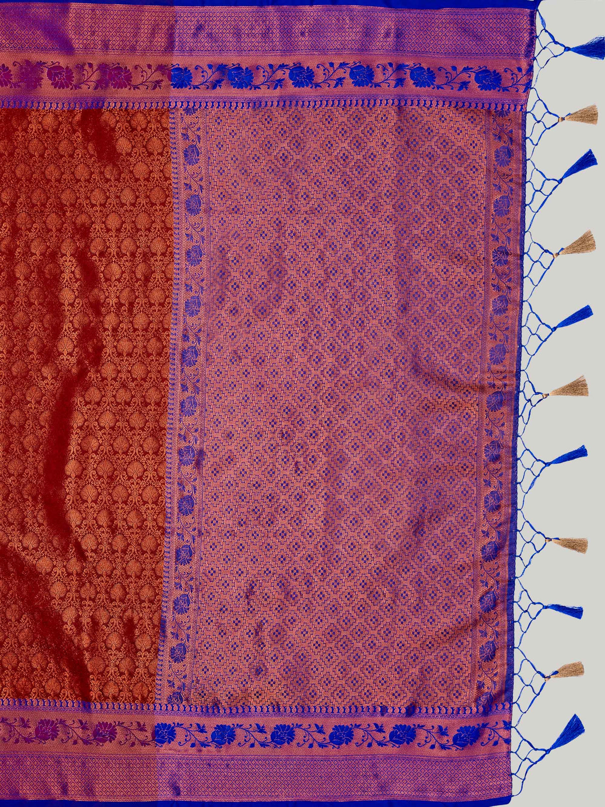 Mimosa Women's Woven Design Kanjivaram Art Silk Saree With Blouse Piece : SA00001133MR