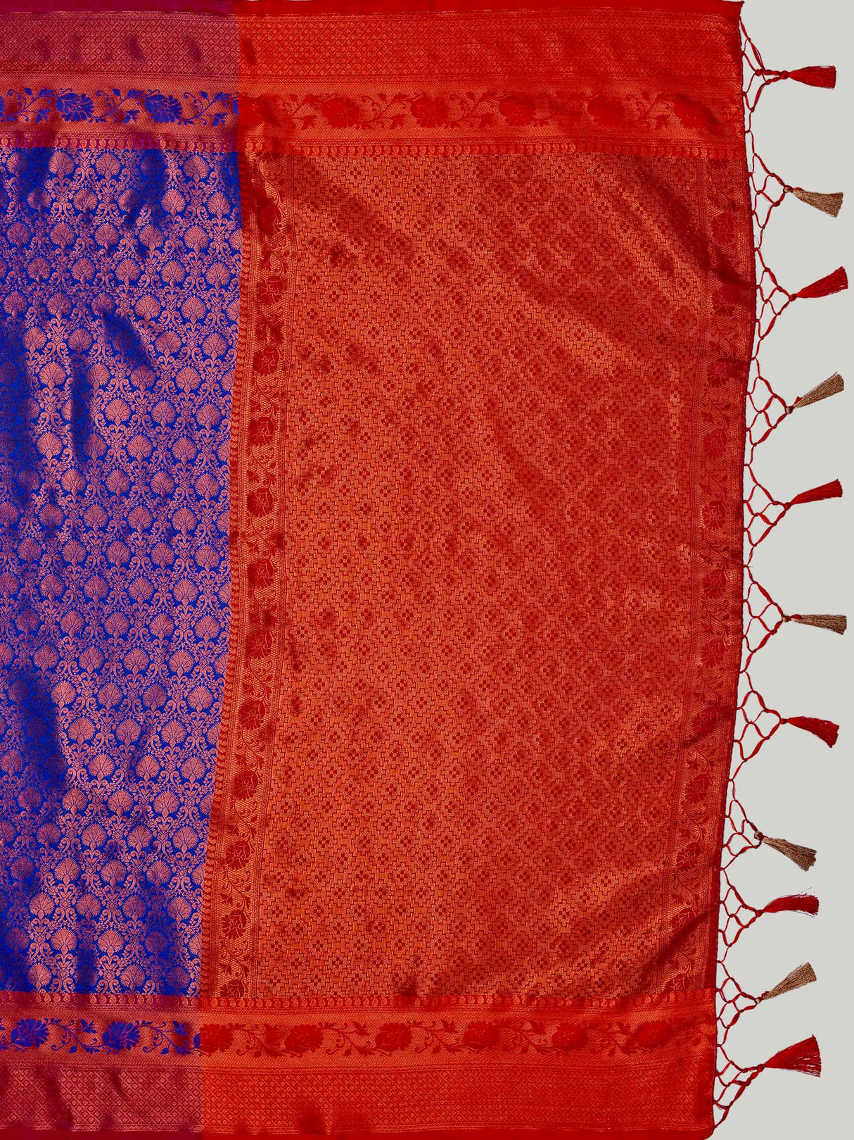 Mimosa Women's Woven Design Kanjivaram Art Silk Saree With Blouse Piece : SA00001133RB