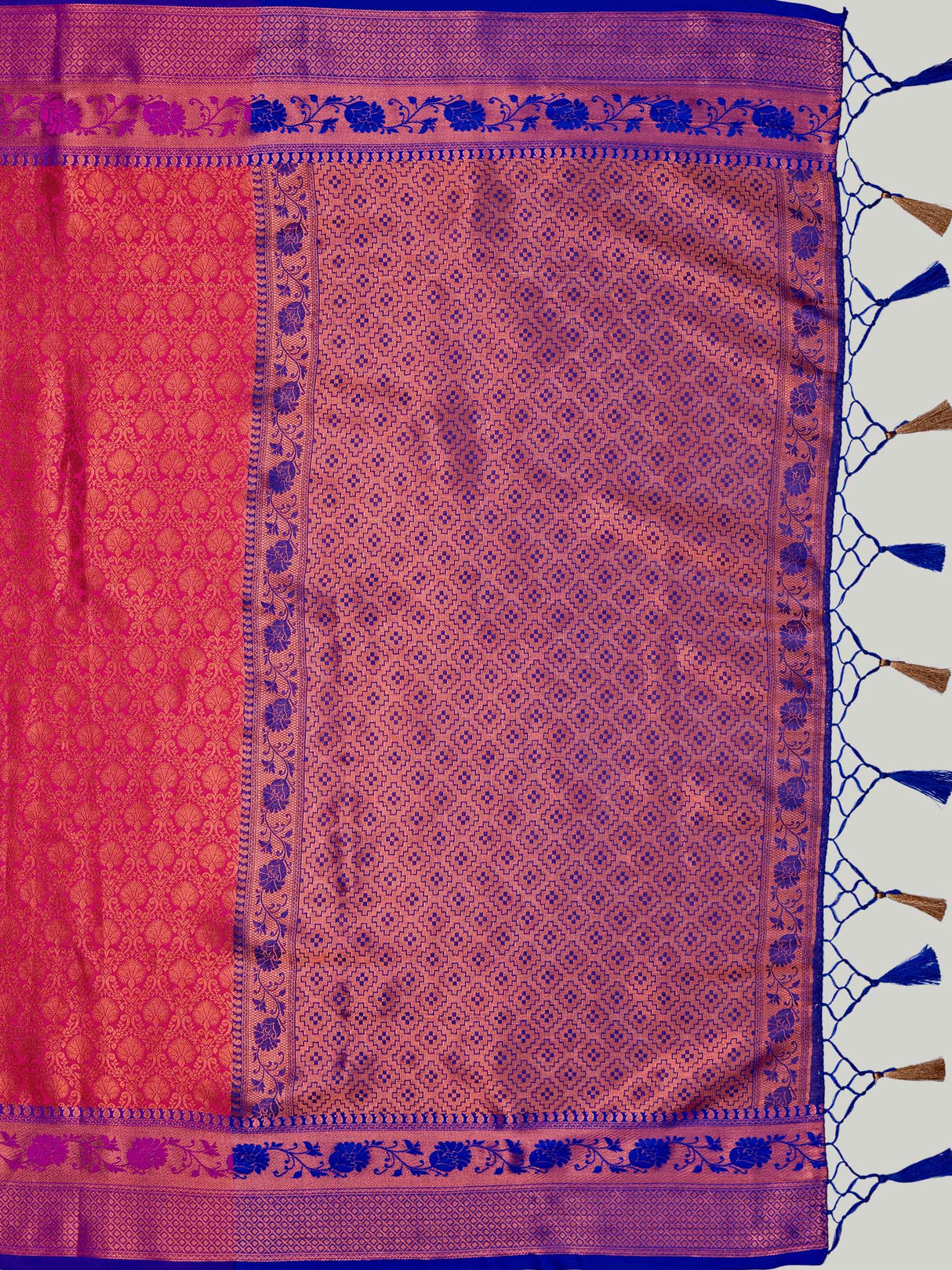 Mimosa Women's Woven Design Kanjivaram Art Silk Saree With Blouse Piece : SA00001133RN