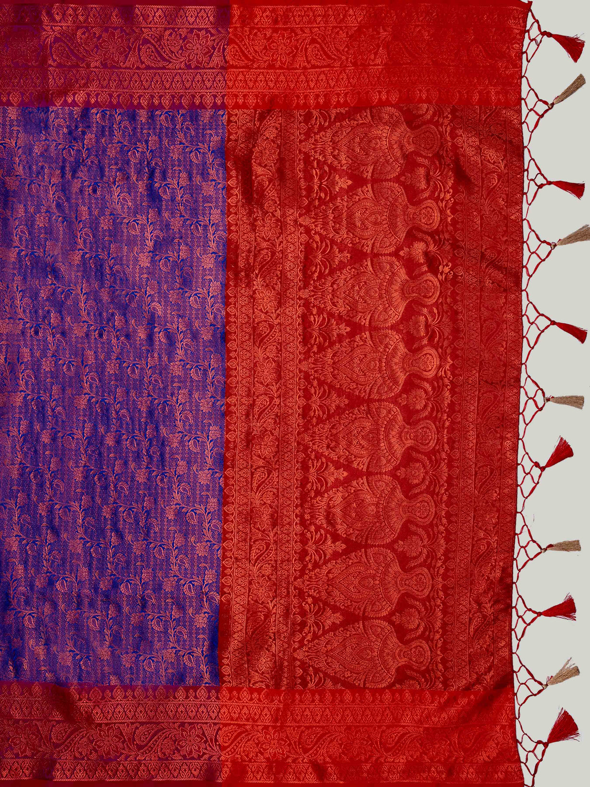 Mimosa Women's Woven Design Kanjivaram Art Silk Saree With Blouse Piece : SA00001134RB