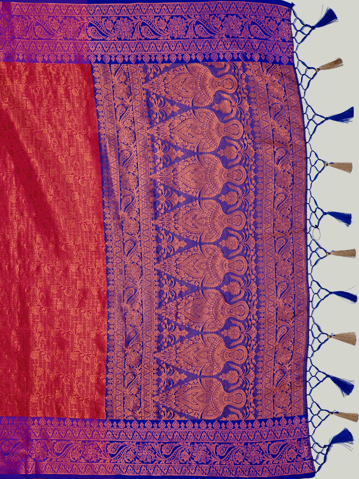 Mimosa Women's Woven Design Kanjivaram Art Silk Saree With Blouse Piece : SA00001134RN