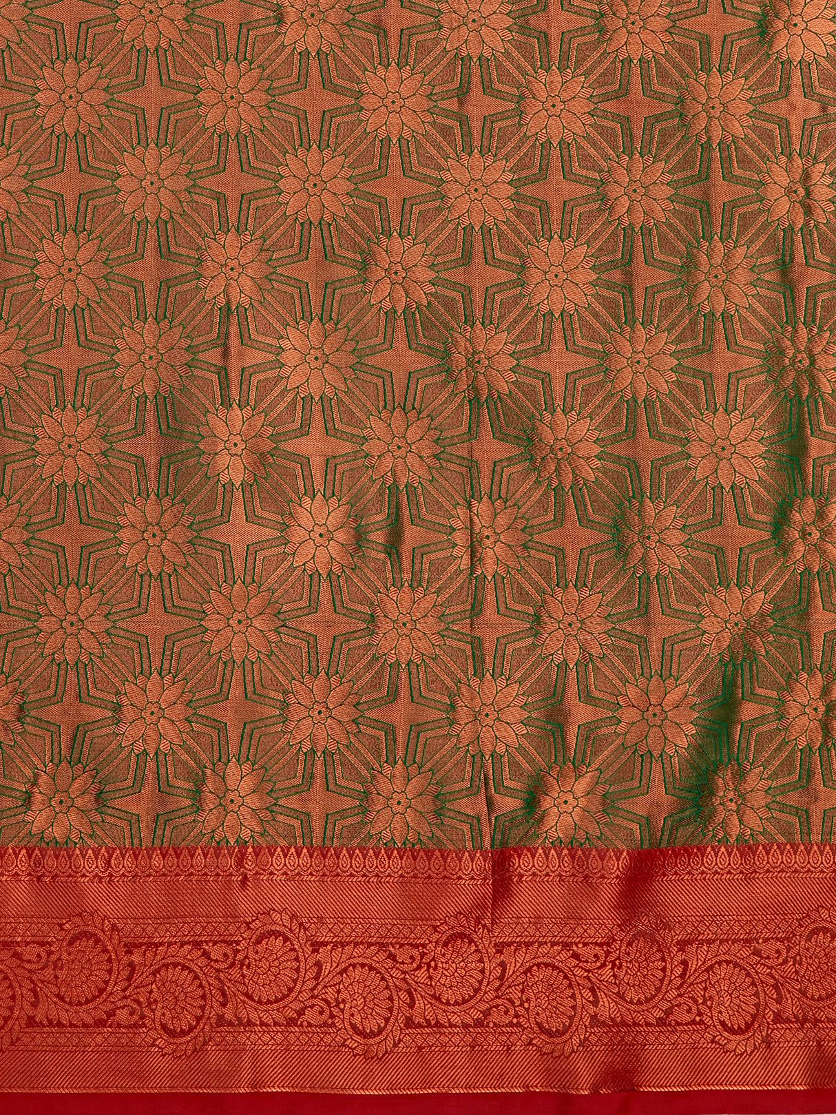 Mimosa Women's Woven Design Kanjivaram Art Silk Saree With Blouse Piece : SA00001135GRN