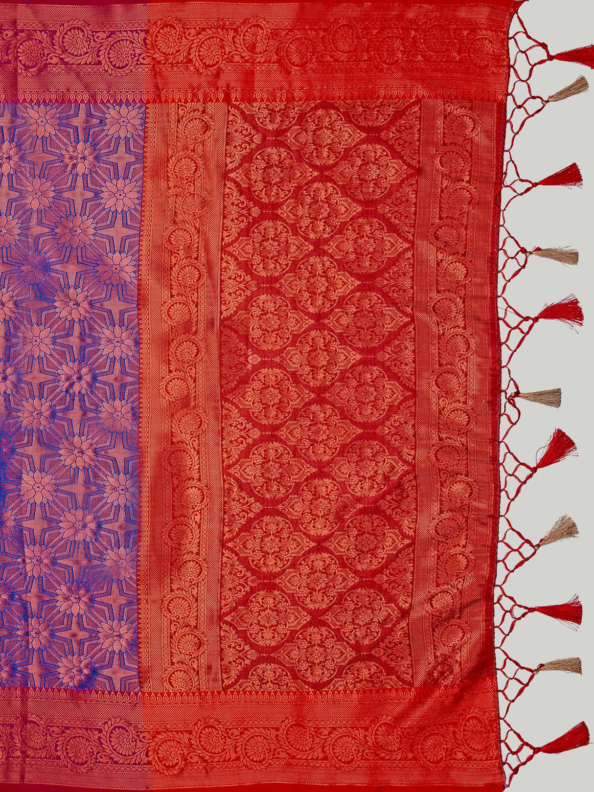 Mimosa Women's Woven Design Kanjivaram Art Silk Saree With Blouse Piece : SA00001135RB