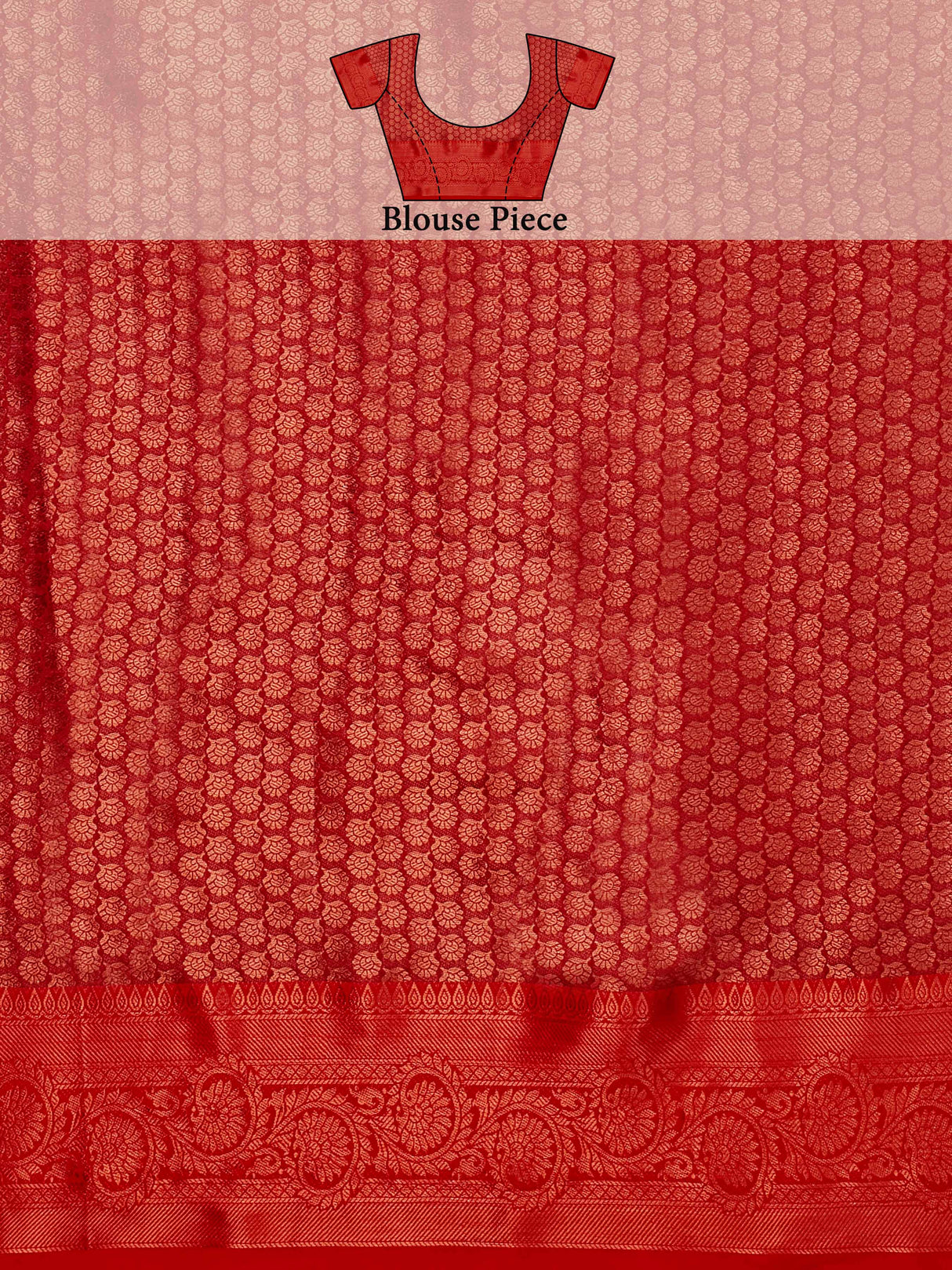 Mimosa Women's Woven Design Kanjivaram Art Silk Saree With Blouse Piece : SA00001135RB