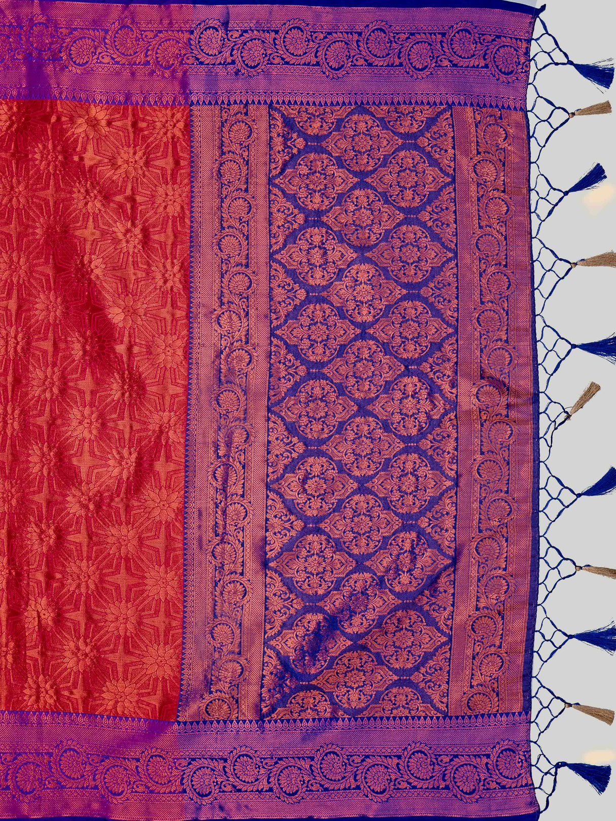 Mimosa Women's Woven Design Kanjivaram Art Silk Saree With Blouse Piece : SA00001135RN