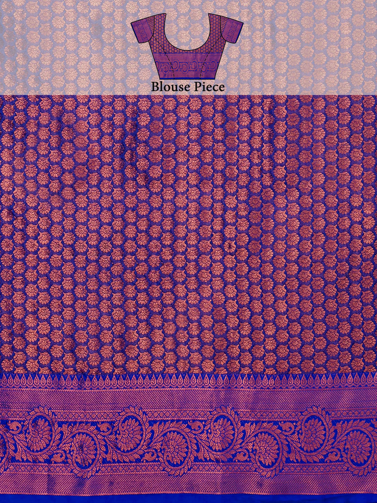 Mimosa Women's Woven Design Kanjivaram Art Silk Saree With Blouse Piece : SA00001135RN