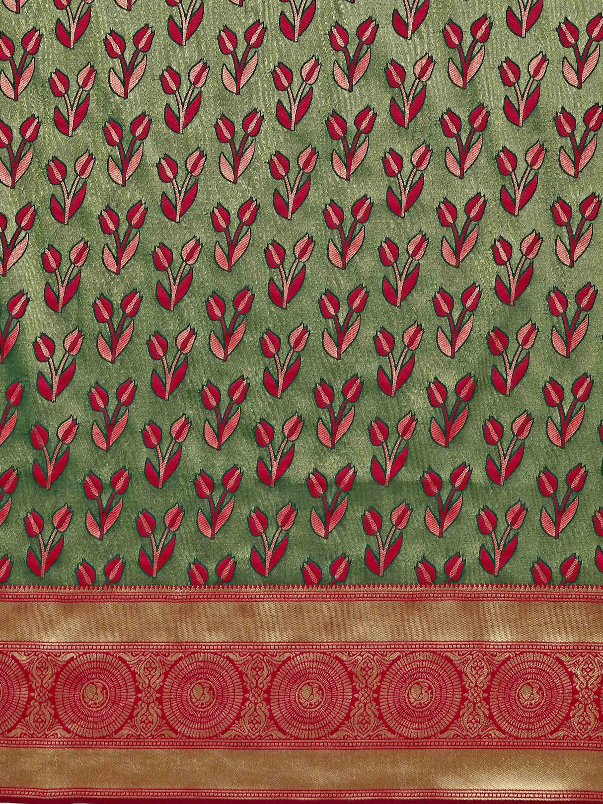 Mimosa Women's Woven Design Kanjivaram Art Silk Saree With Blouse Piece : SA00001144BG