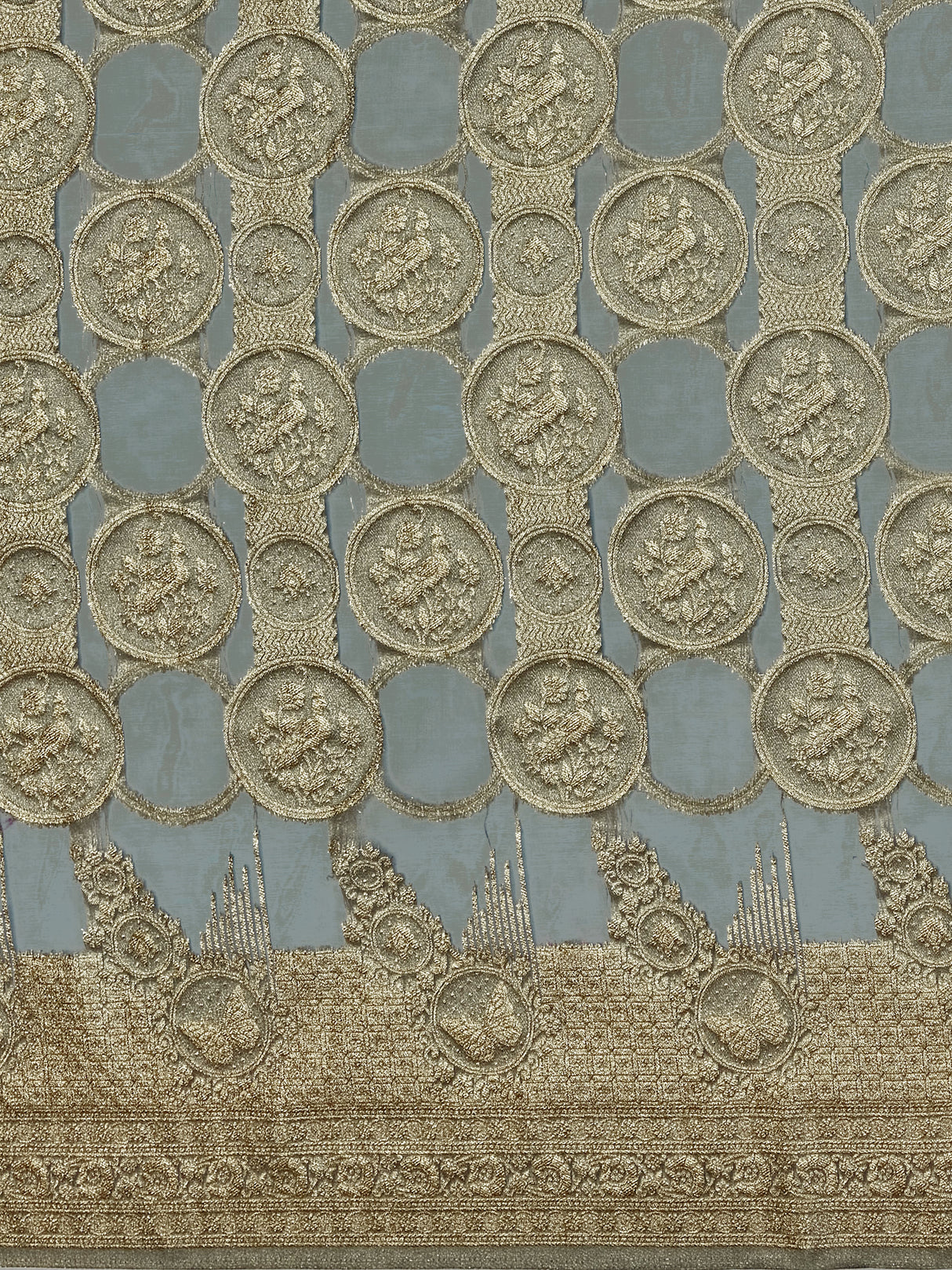 Mimosa Women's Woven Design Banarasi Organza Saree With Blouse Piece : SA00001160GY