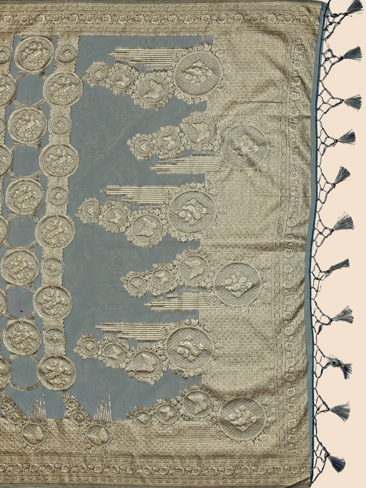 Mimosa Women's Woven Design Banarasi Organza Saree With Blouse Piece : SA00001160GY