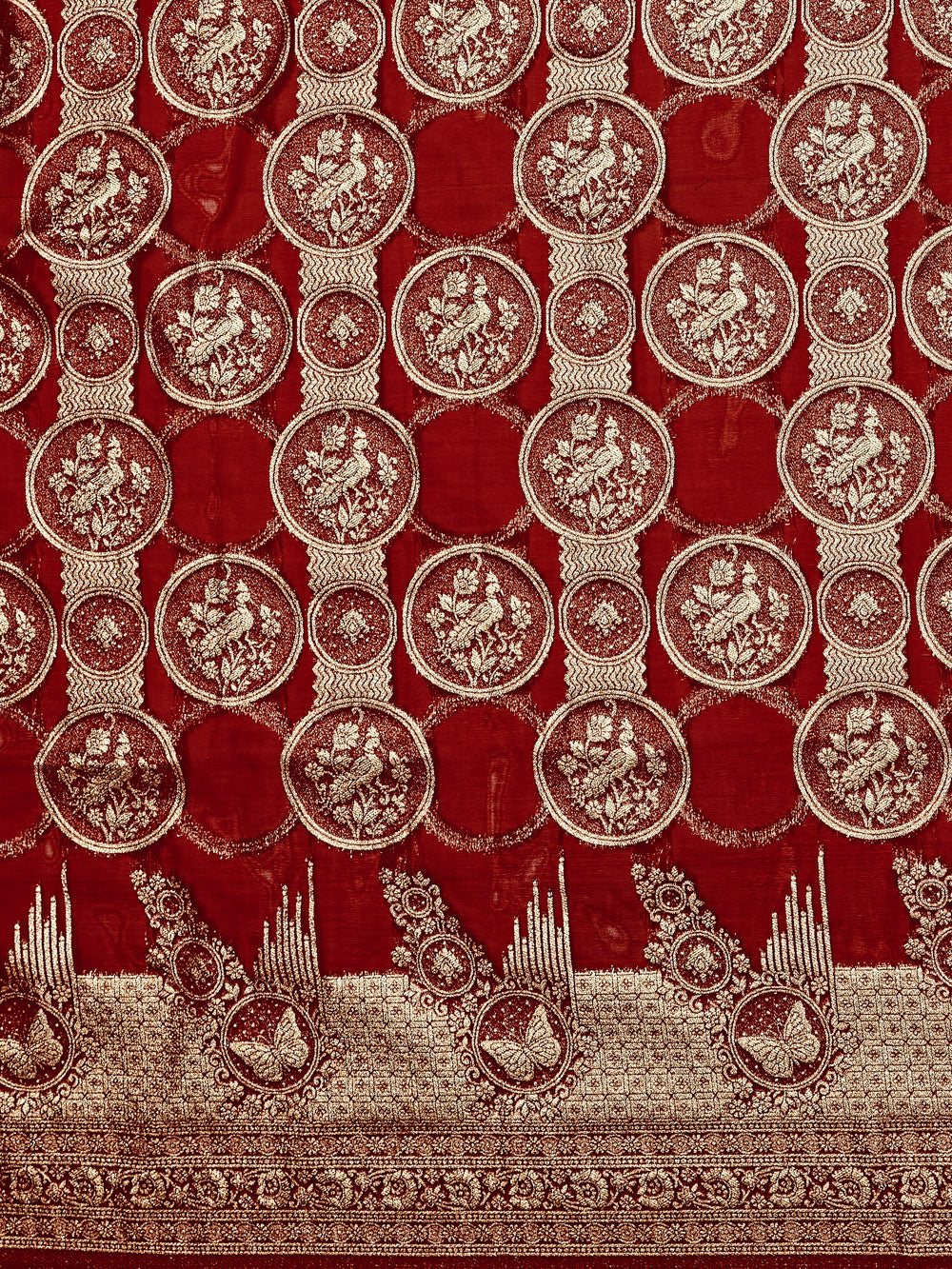 Mimosa Women's Woven Design Banarasi Organza Saree With Blouse Piece : SA00001160MR