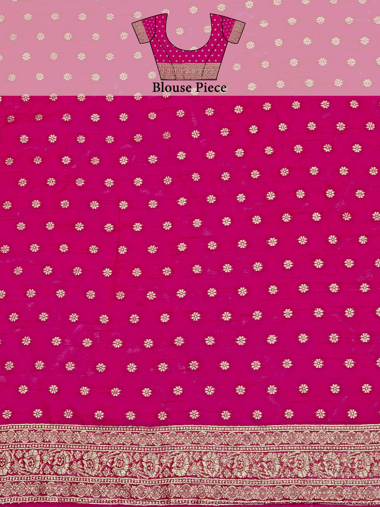 Mimosa Women's Woven Design Banarasi Organza Saree With Blouse Piece : SA00001160PNK