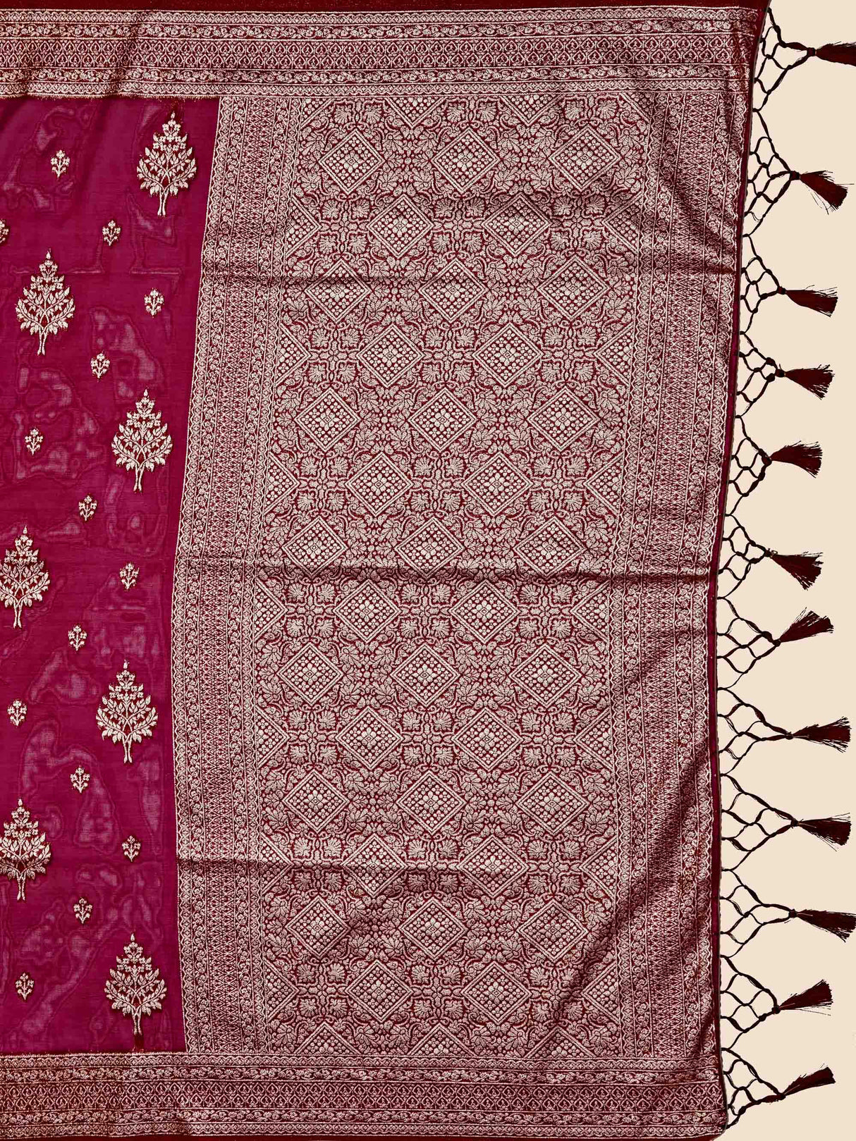 Mimosa Women's Woven Design Banarasi Organza Saree With Blouse Piece : SA00001161LV