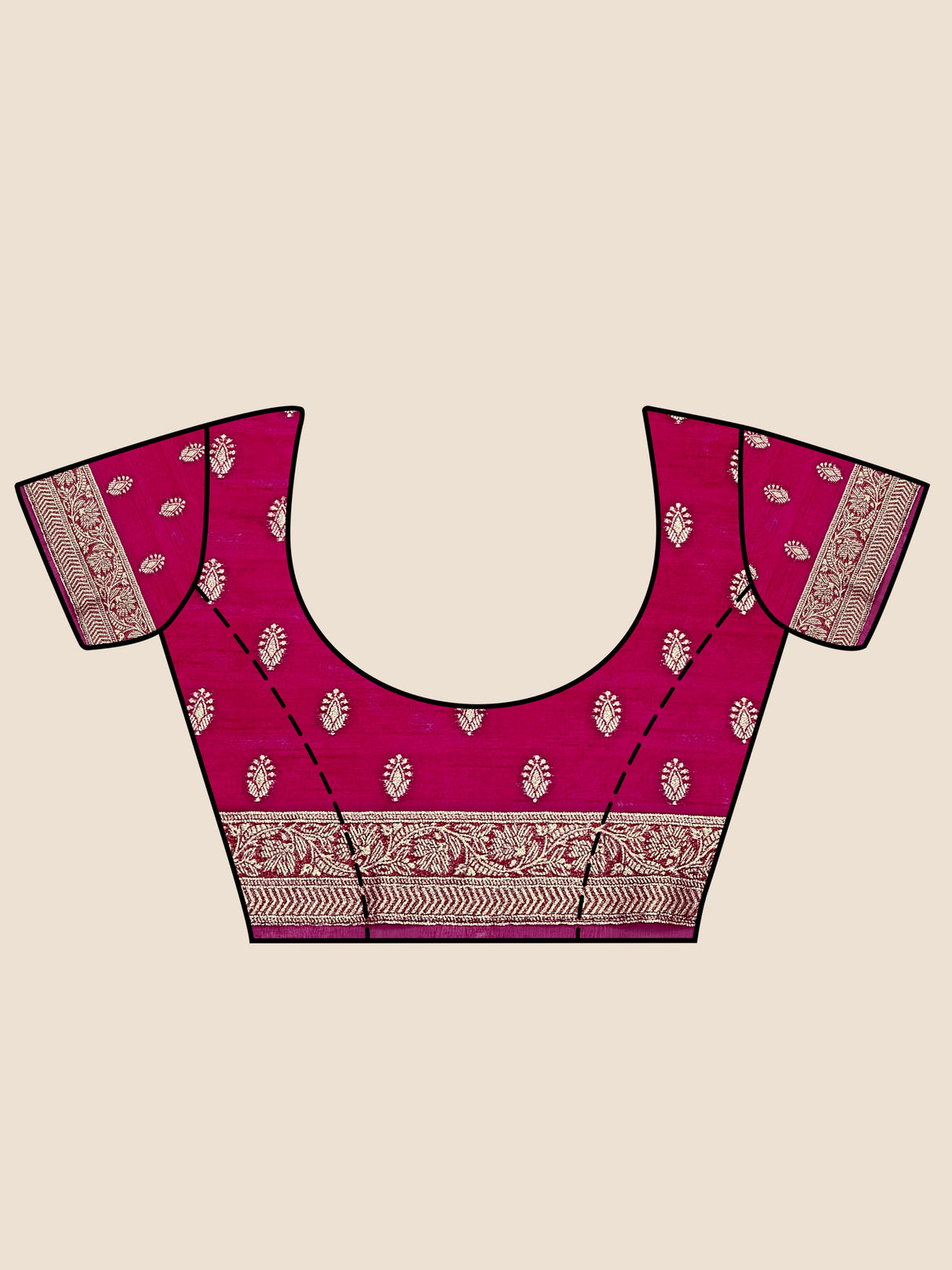 Mimosa Women's Woven Design Banarasi Organza Saree With Blouse Piece : SA00001162PNK