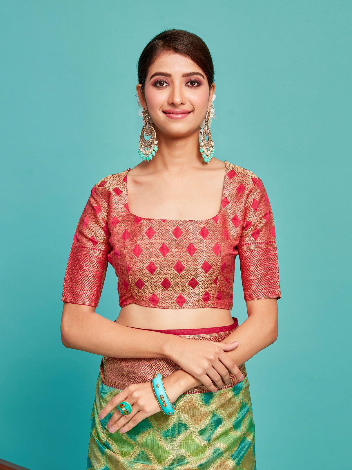 Mimosa Women's Woven Design Banarasi Art Silk Saree With Blouse Piece : SA00001212SFFREE