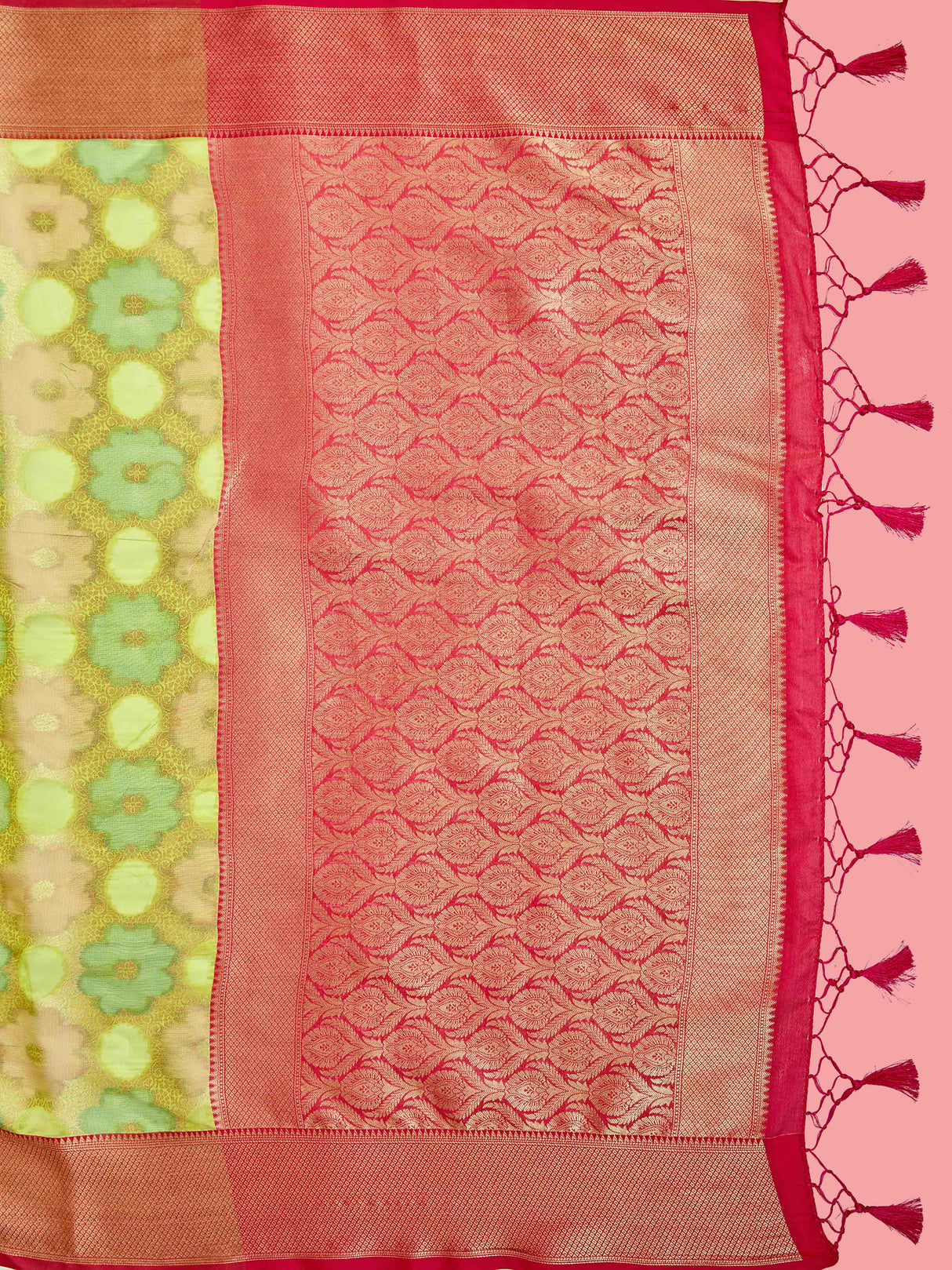 Mimosa Women's Woven Design Banarasi Art Silk Saree With Blouse Piece : SA00001213LRFREE