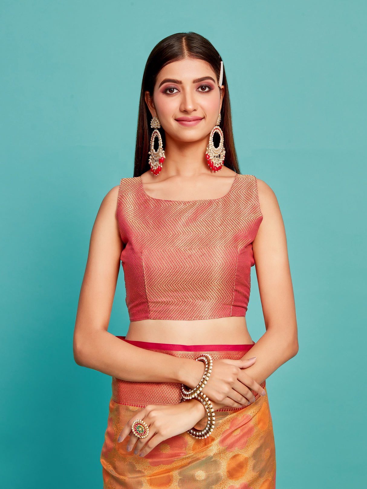 Mimosa Women's Woven Design Banarasi Art Silk Saree With Blouse Piece : SA00001213PCFREE