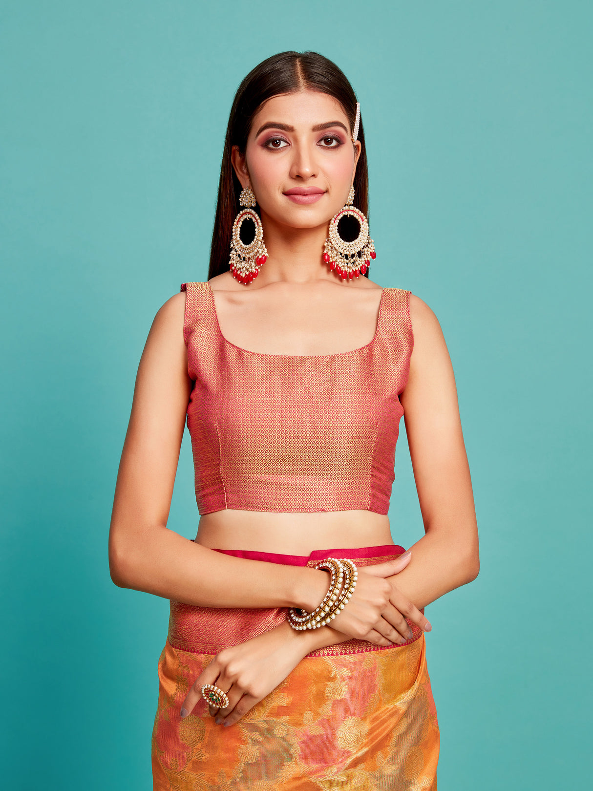 Mimosa Women's Woven Design Banarasi Art Silk Saree With Blouse Piece : SA00001214PCFREE