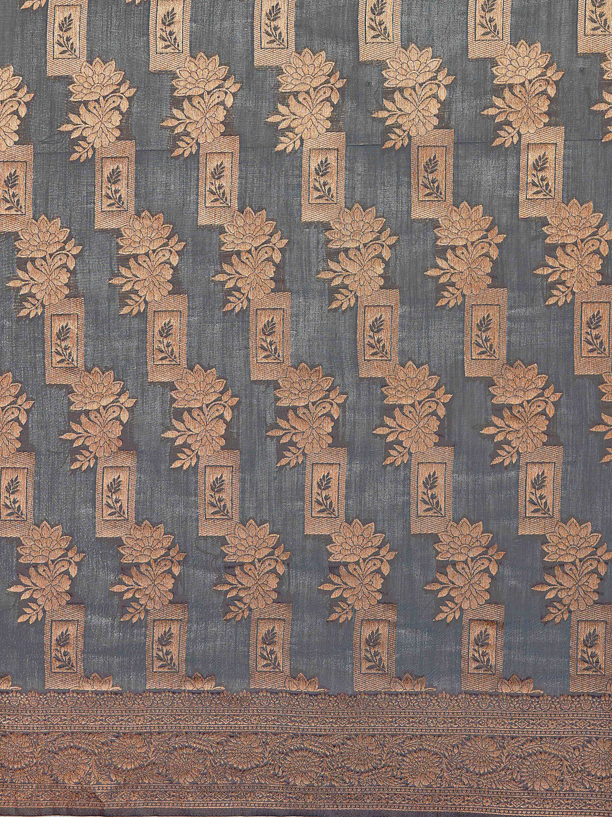 Mimosa Women's Woven Design Banarasi Art Silk Saree With Blouse Piece : SA00001215GYFREE