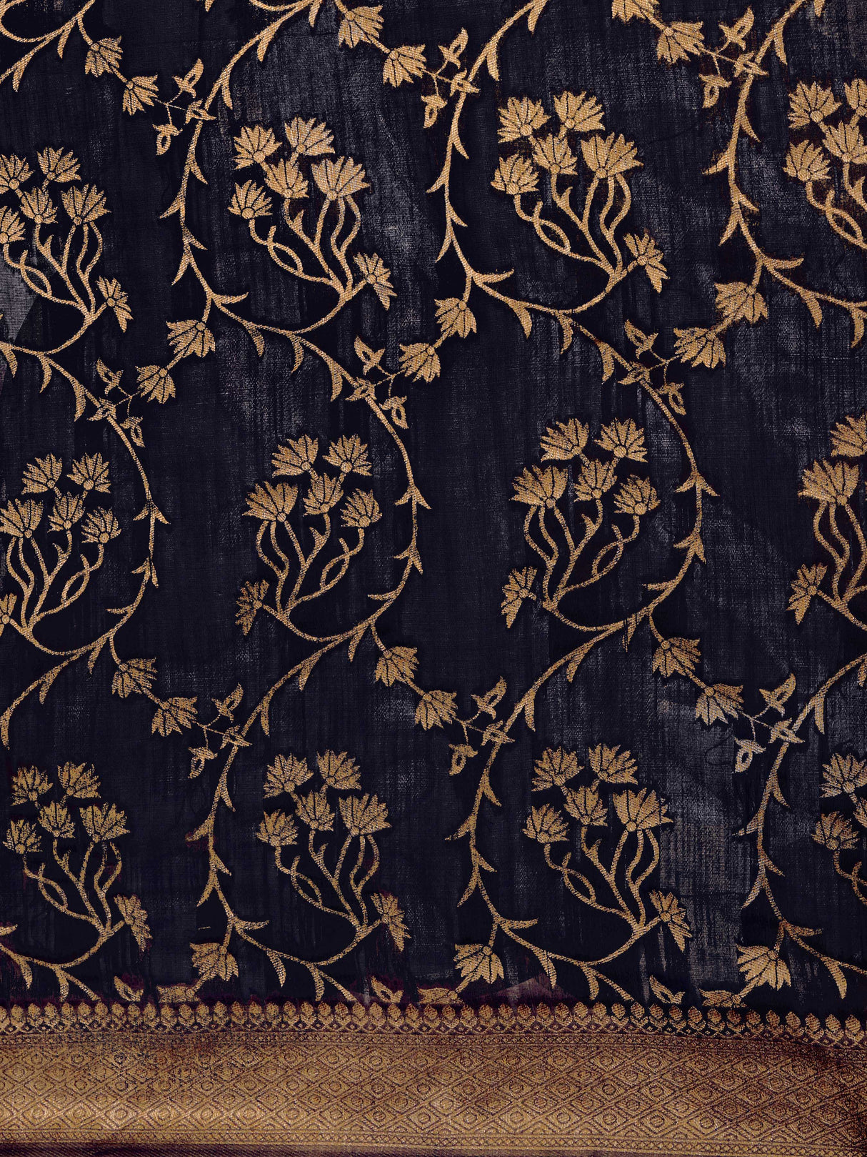 Mimosa Women's Woven Design Banarasi Art Silk Saree With Blouse Piece : SA00001216NVFREE