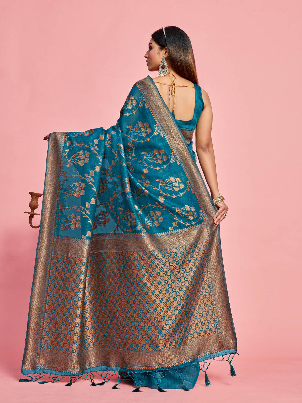 Mimosa Women's Woven Design Banarasi Art Silk Saree With Blouse Piece : SA00001216SFFREE