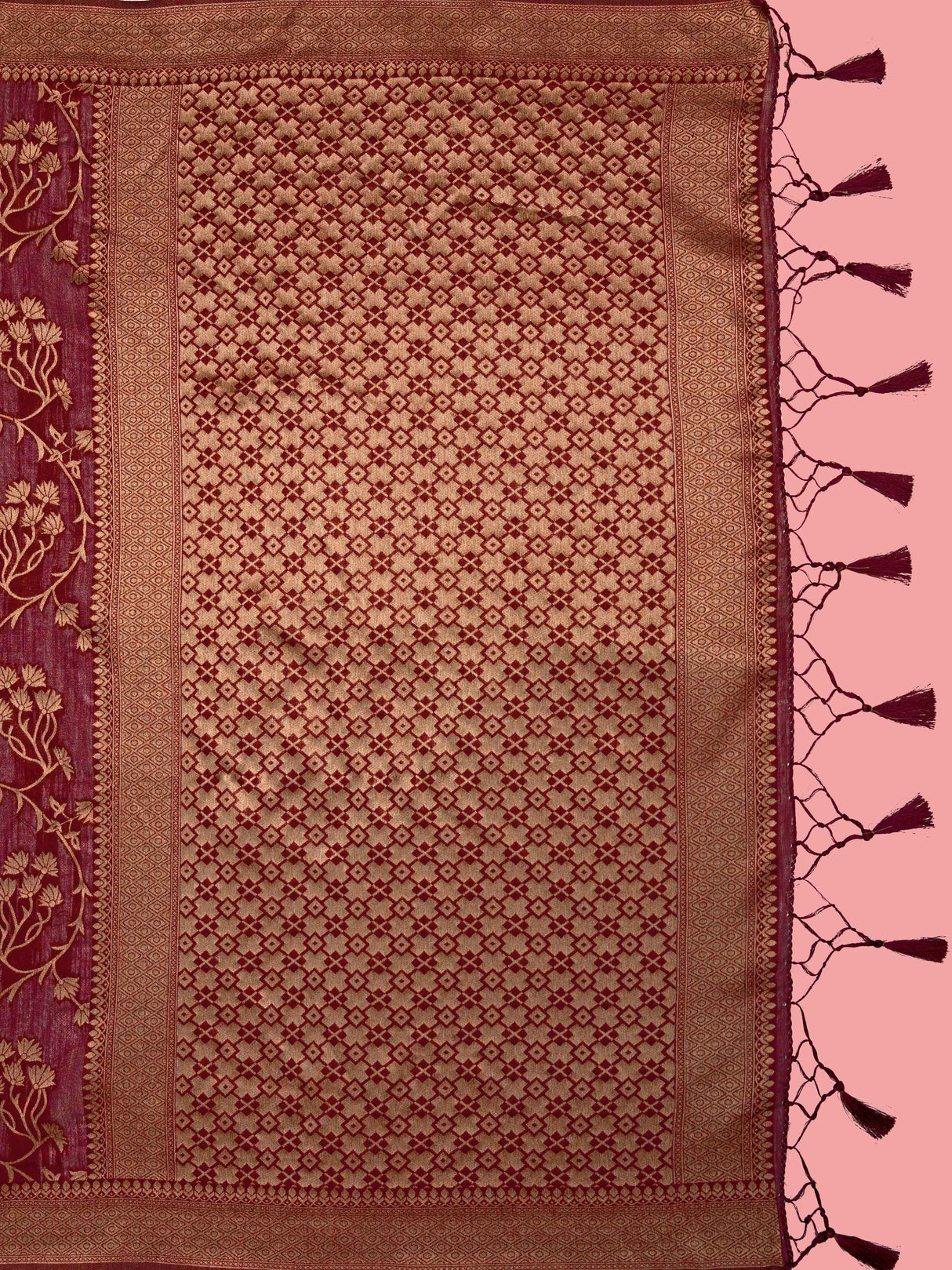 Mimosa Women's Woven Design Banarasi Art Silk Saree With Blouse Piece : SA00001216WNFREE