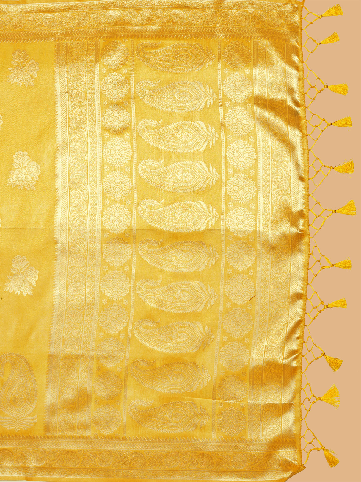 Mimosa Women's Woven Design Banarasi Art Silk Saree With Blouse Piece : SA00001217GDFREE