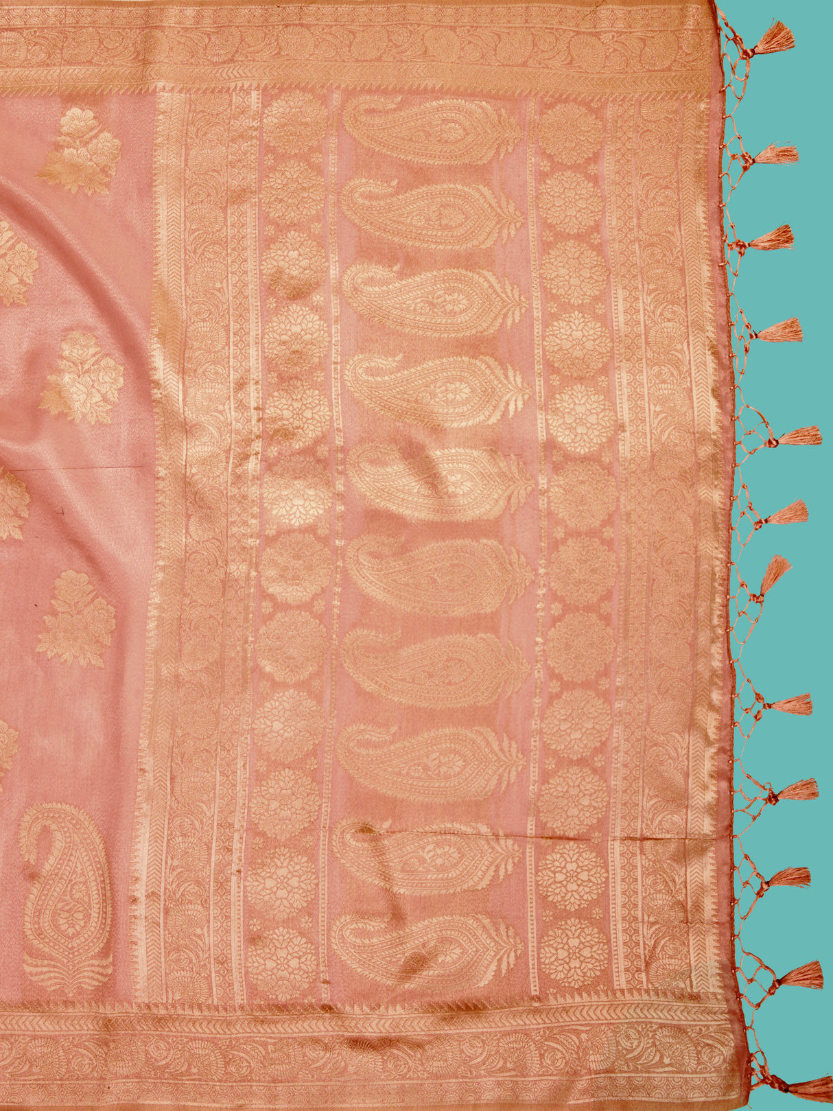 Mimosa Women's Woven Design Banarasi Art Silk Saree With Blouse Piece : SA00001217PNKFREE