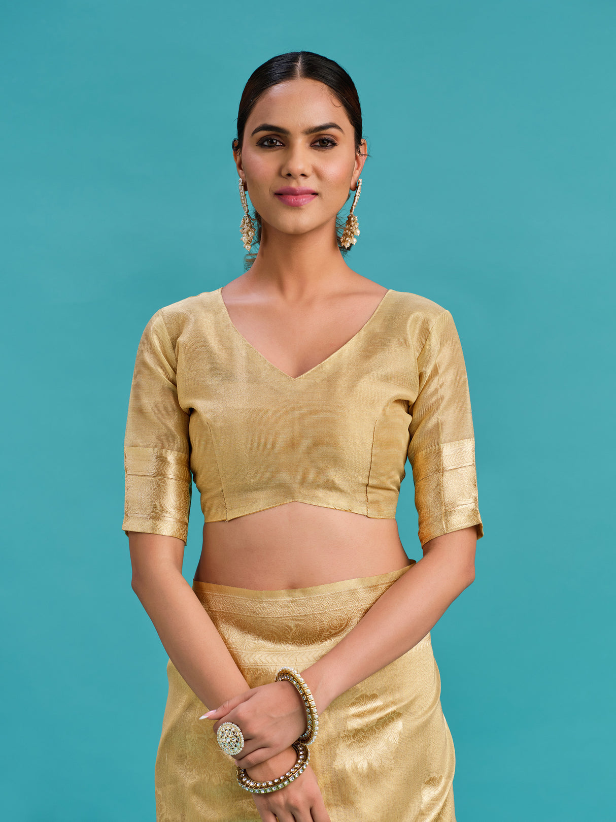 Mimosa Women's Woven Design Banarasi Art Silk Saree With Blouse Piece : SA00001217TSFREE