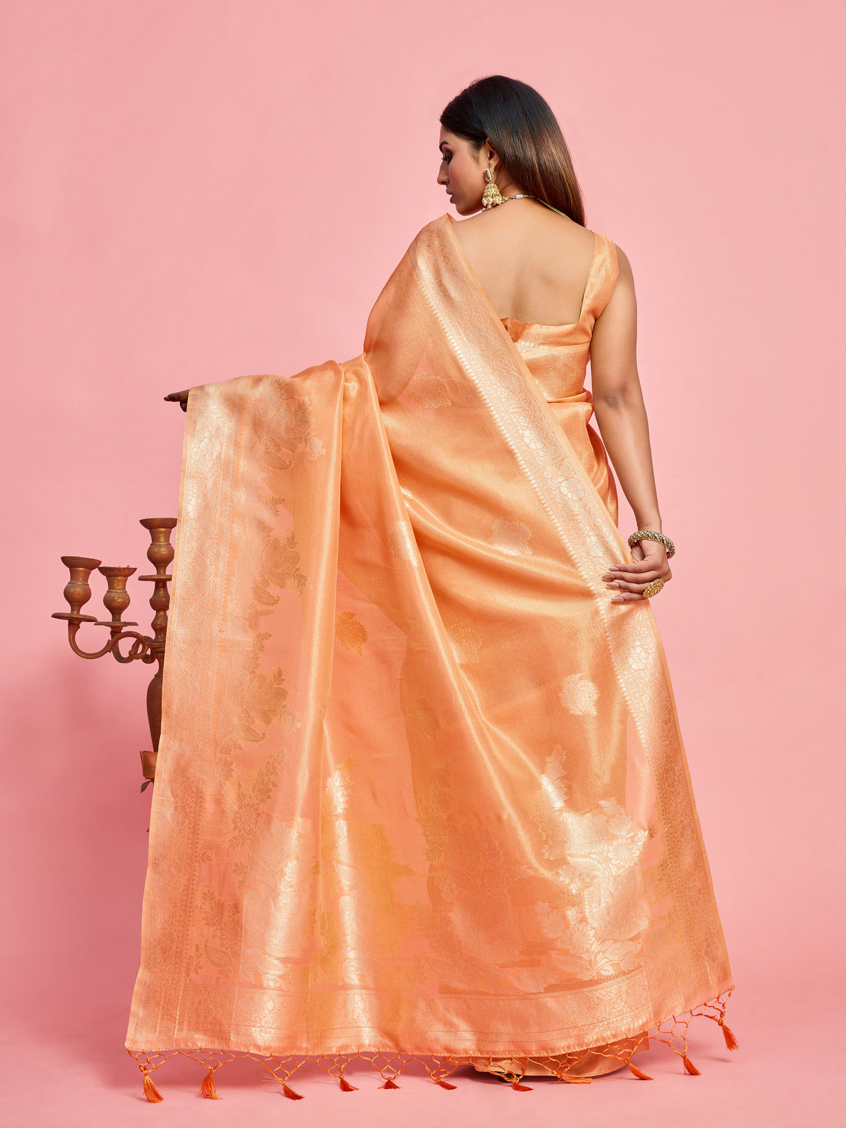 Mimosa Women's Woven Design Banarasi Art Silk Saree With Blouse Piece : SA00001218PCFREE