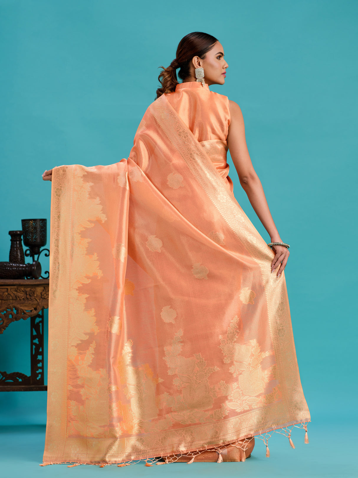 Mimosa Women's Woven Design Banarasi Art Silk Saree With Blouse Piece : SA00001218STFREE