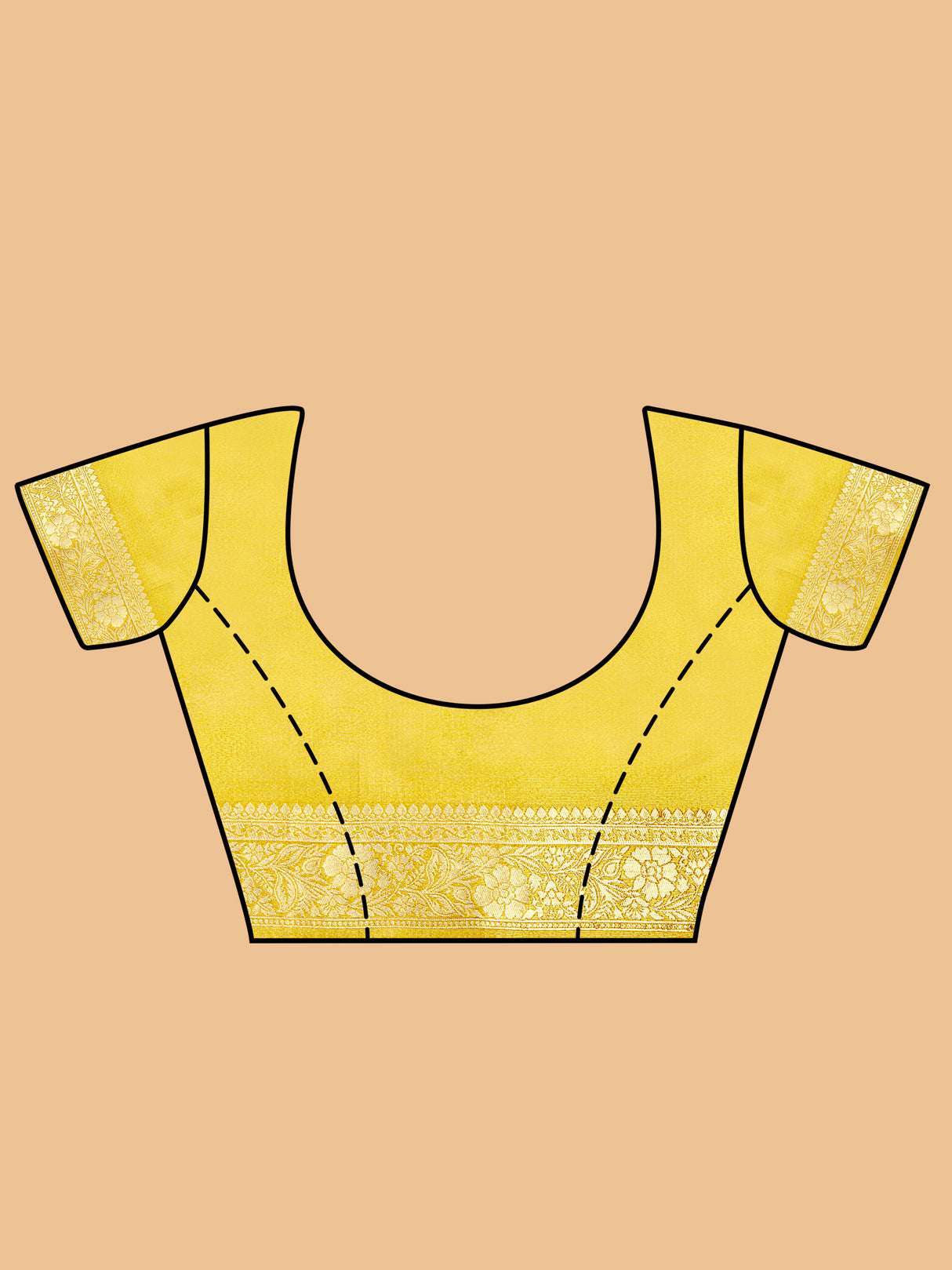 Mimosa Women's Woven Design Banarasi Art Silk Saree With Blouse Piece : SA00001218YLWFREE