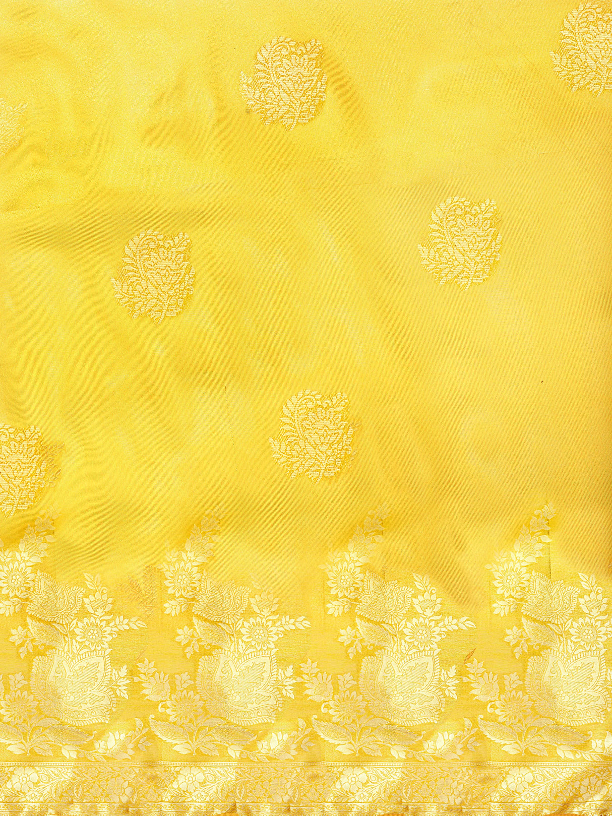 Mimosa Women's Woven Design Banarasi Art Silk Saree With Blouse Piece : SA00001218YLWFREE