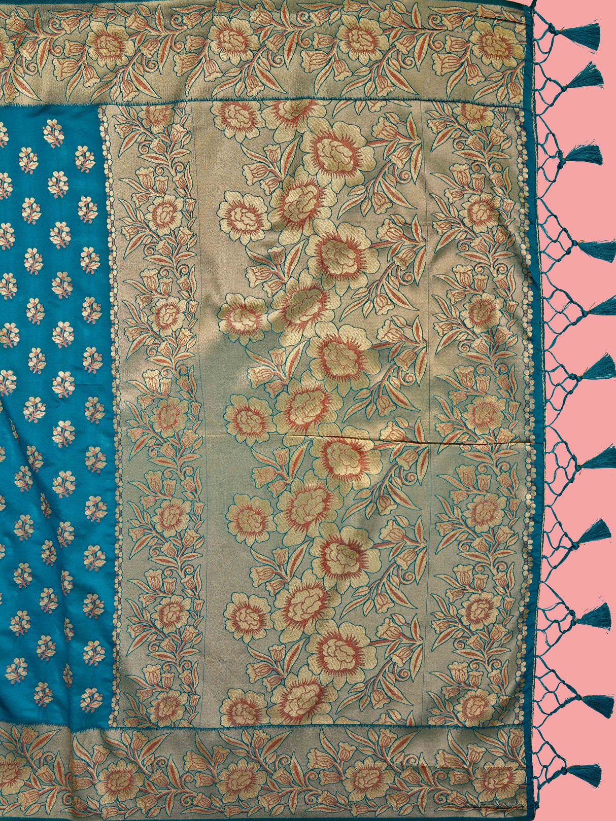 Mimosa Women's Woven Design Kanjivaram Art Silk Saree With Blouse Piece : SA00001219ANFREE