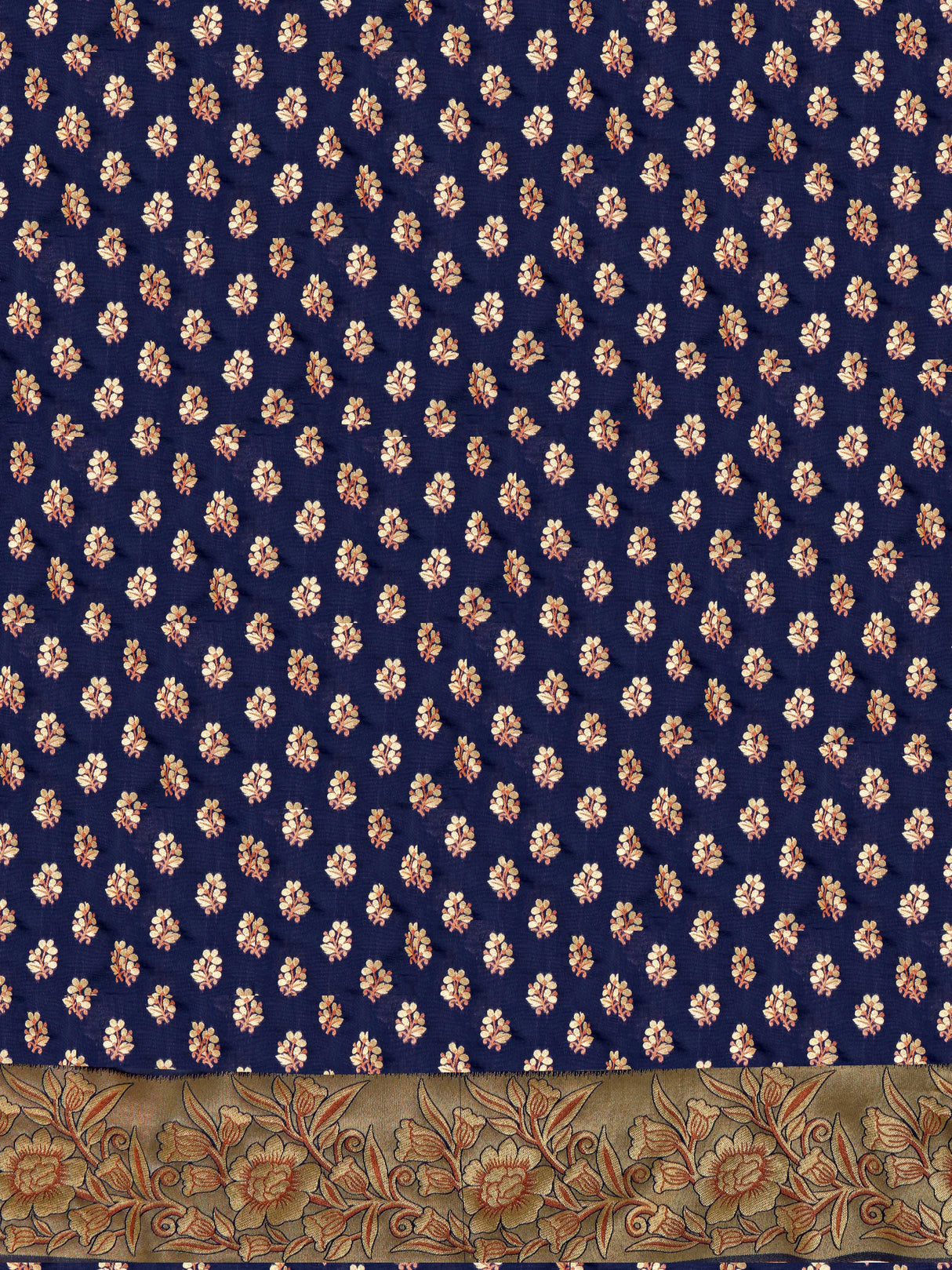 Mimosa Women's Woven Design Kanjivaram Art Silk Saree With Blouse Piece : SA00001219NVFREE