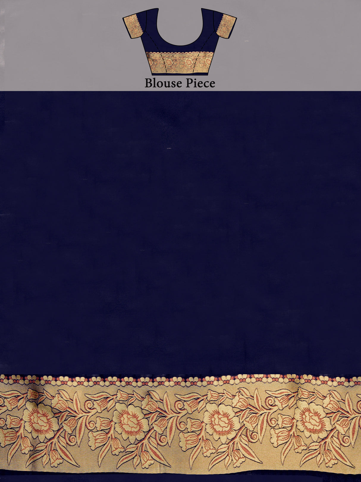 Mimosa Women's Woven Design Kanjivaram Art Silk Saree With Blouse Piece : SA00001219NVFREE