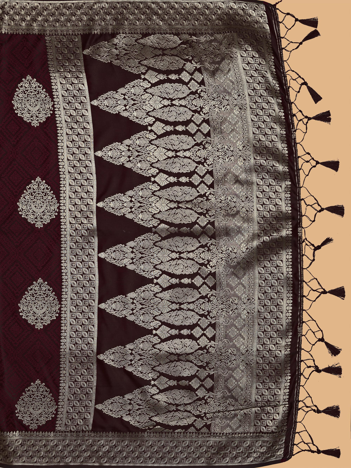 Mimosa Women's Woven Design Kanjivaram Art Silk Saree With Blouse Piece : SA00001221WNFREE