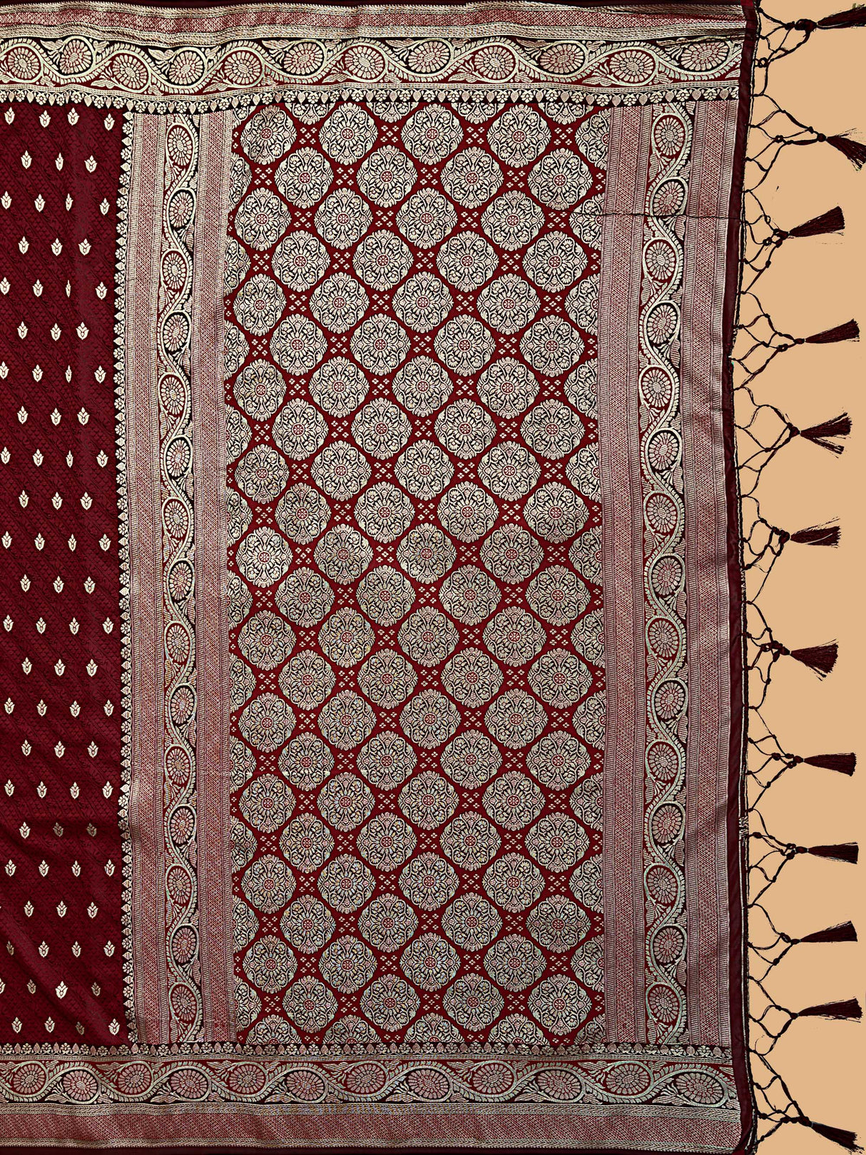 Mimosa Women's Woven Design Kanjivaram Art Silk Saree With Blouse Piece : SA00001222MRFREE